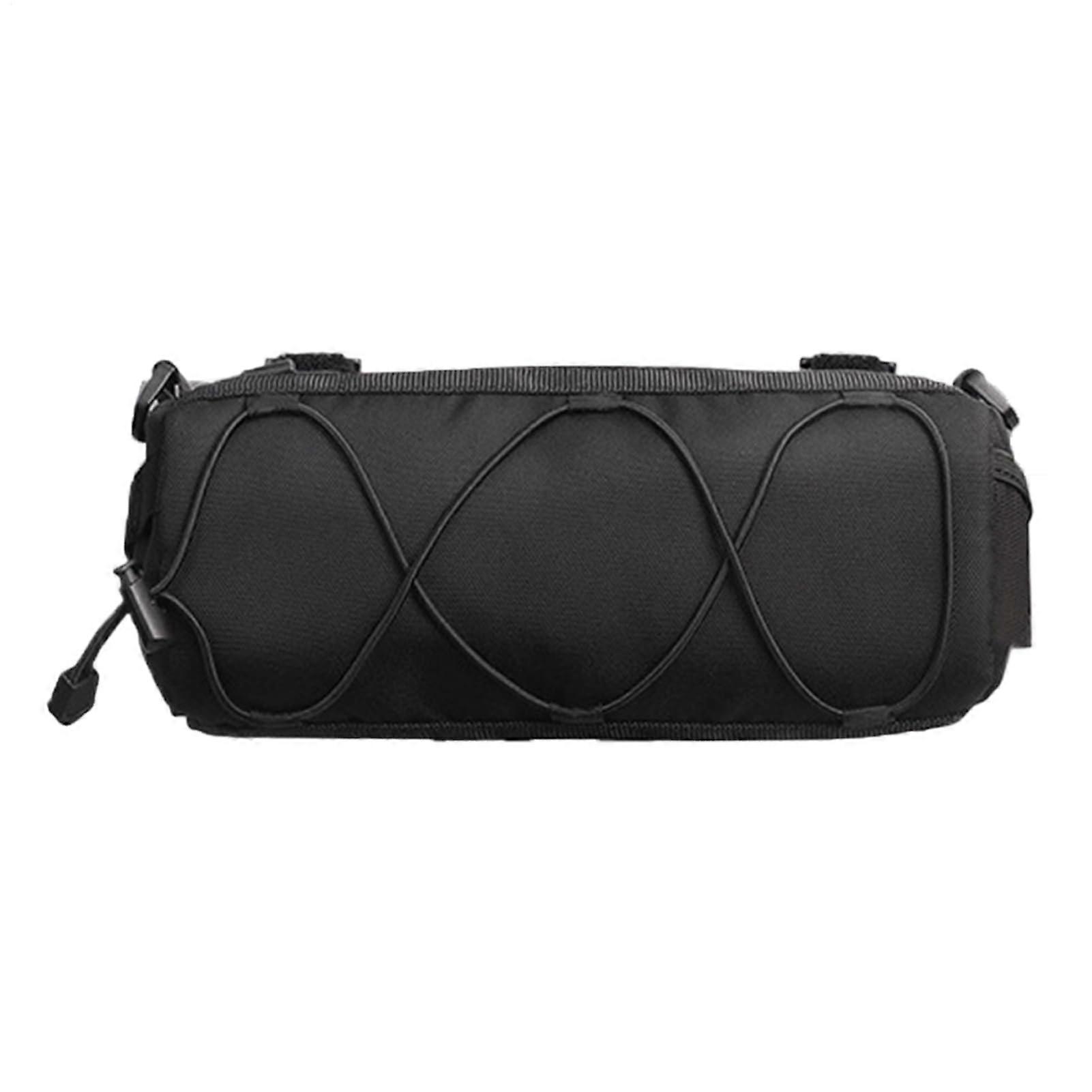 Waterproof Handlebar Bag, Front Storage Pouch with Shoulder Strap, Black