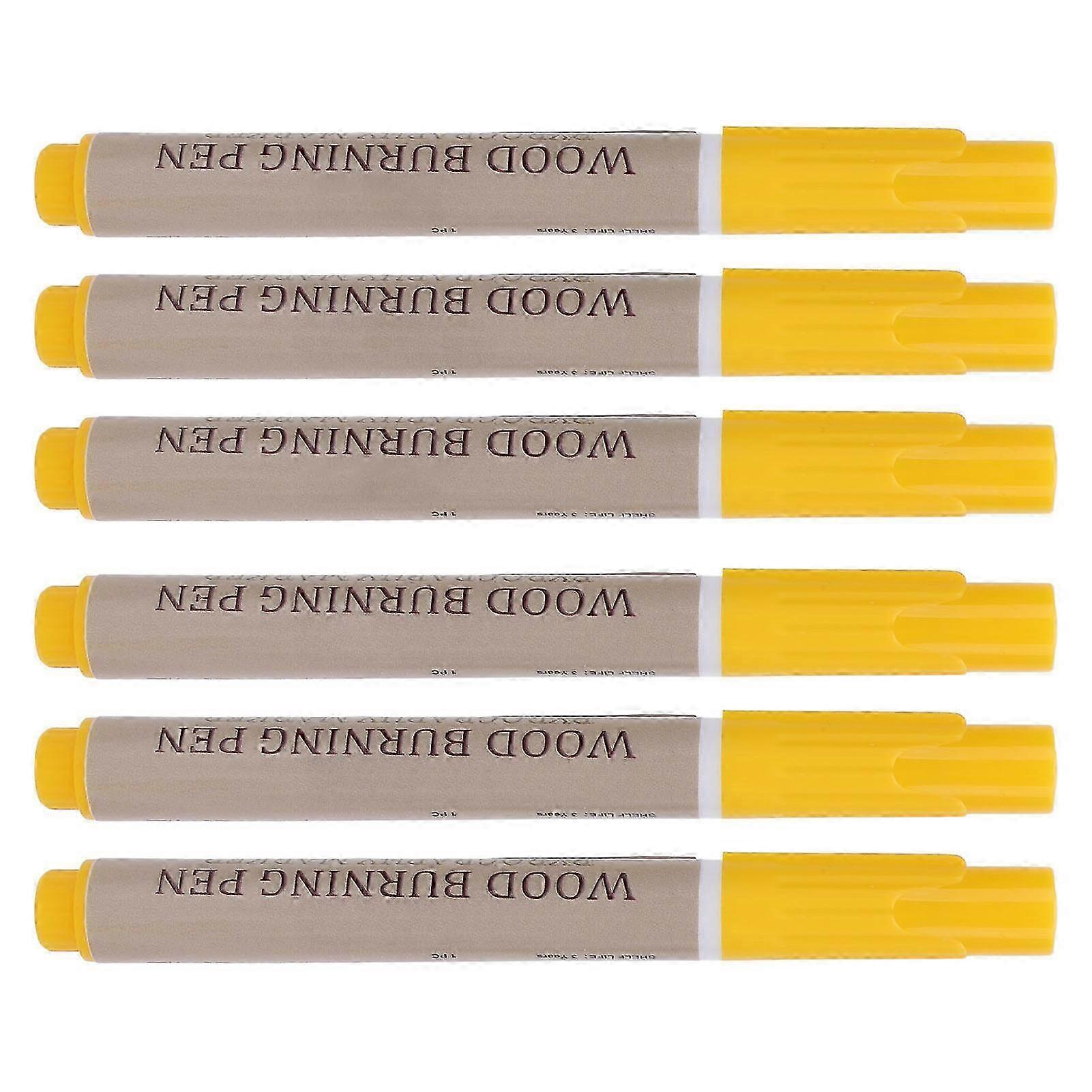 6-Piece Wood Burning Pen Kit - Pyrography Marker Set & Scorch Tools for Beginners Craft Projects & Artistic Designs