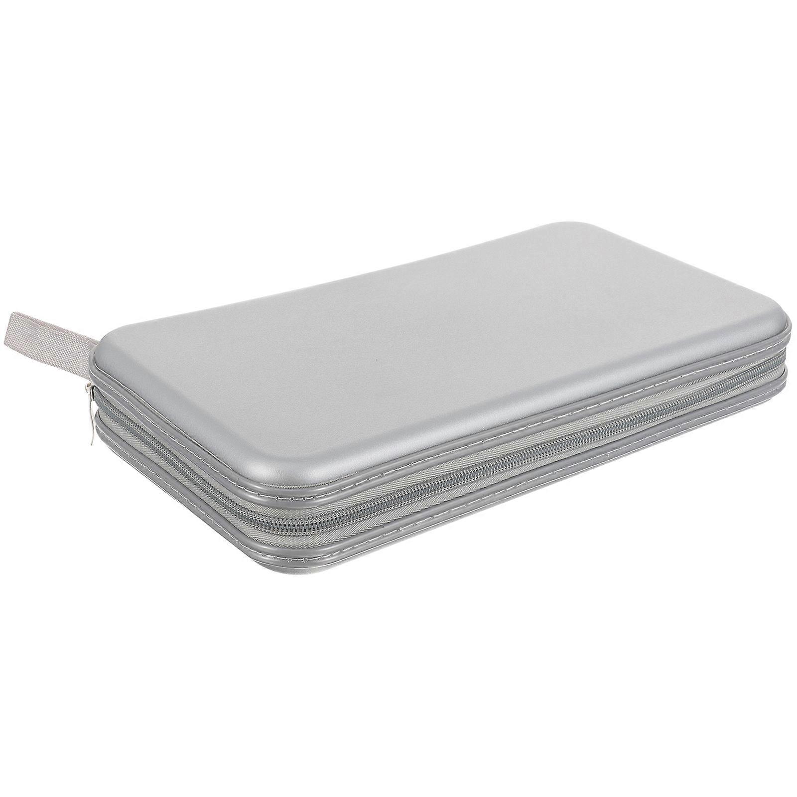Plastic Cd Storage Box Dvd Organizer Case High Grade Zipper Protection For Cd Discs 5cm Thickness Soft Material 1Pack