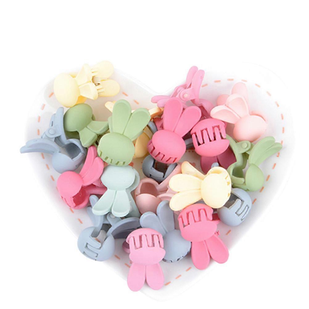 Adorable Rabbit Ear Hair Claw Clips for Kids with Acrylic Material in Assorted Colors 30 Pieces