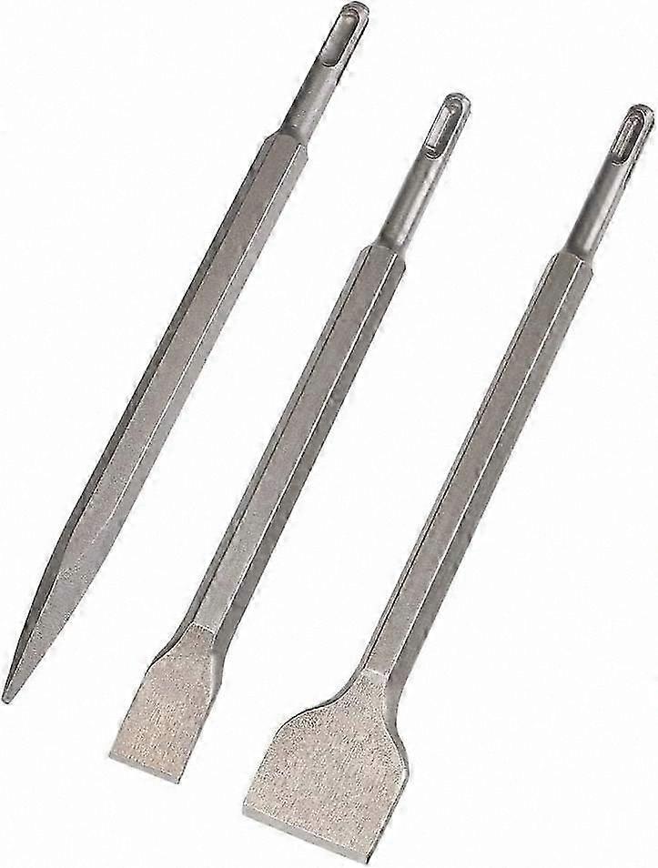 3-Piece Chisel Set for Concrete Drilling and Impact Hammer Use