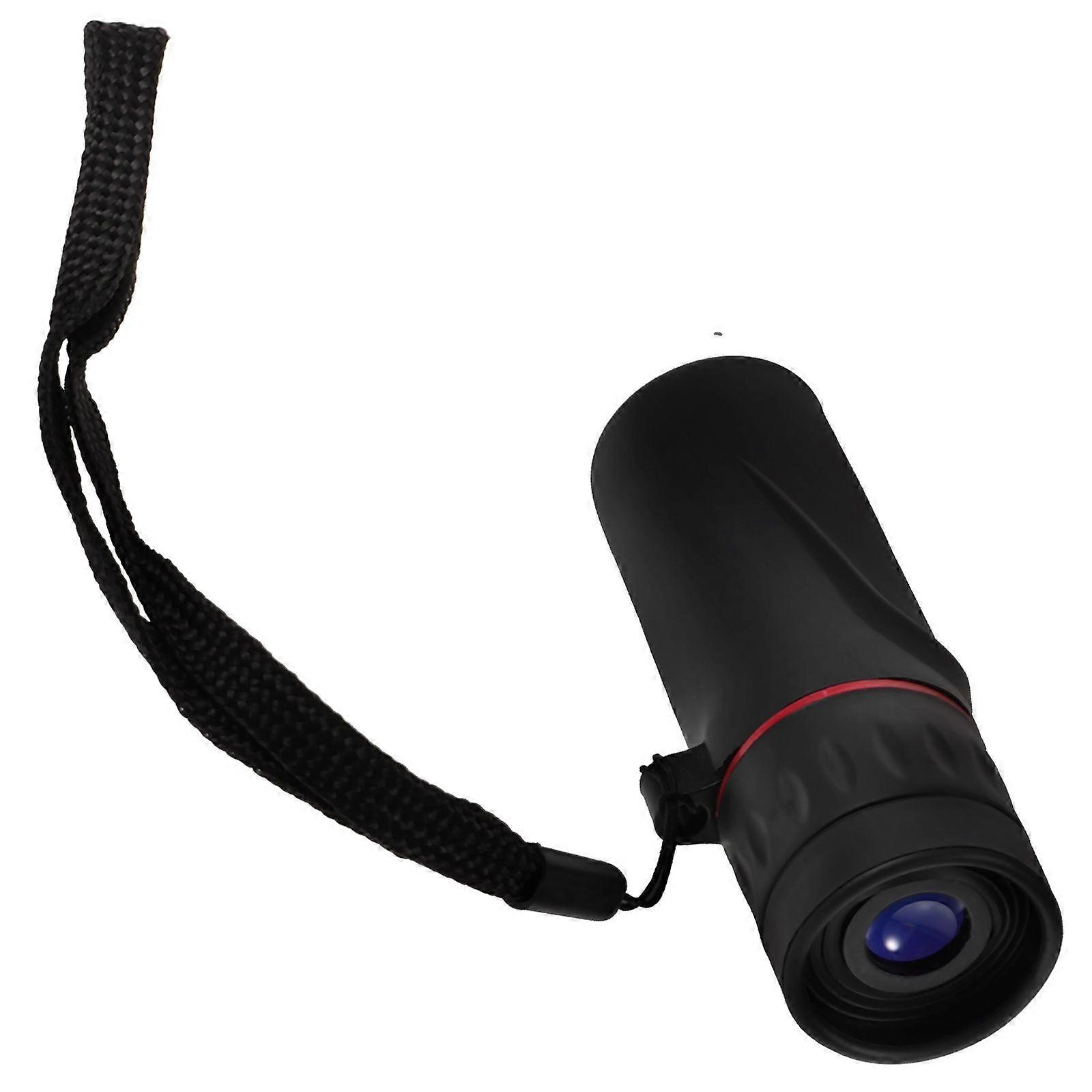 Mini Pocket 10x25 Monocular Telescope Zooming Focus Green Film Optical Hunting Tourism Scope (Black)