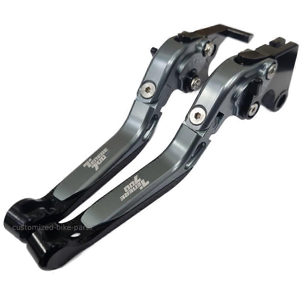 חל על סט ידיות בלם מצמד מתכוונן אפור/שחור - Yamaha Tenere 700 /XTZ 2019-2025