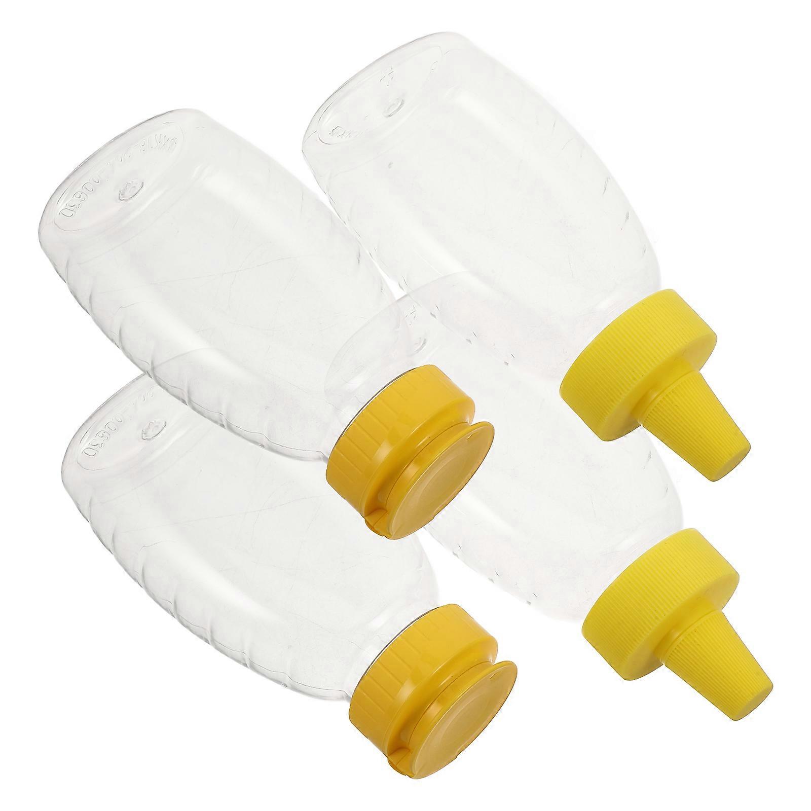 Condiment Squeeze Bottles Sauce Bottle for Storage Use 4Pcs Orange Pet