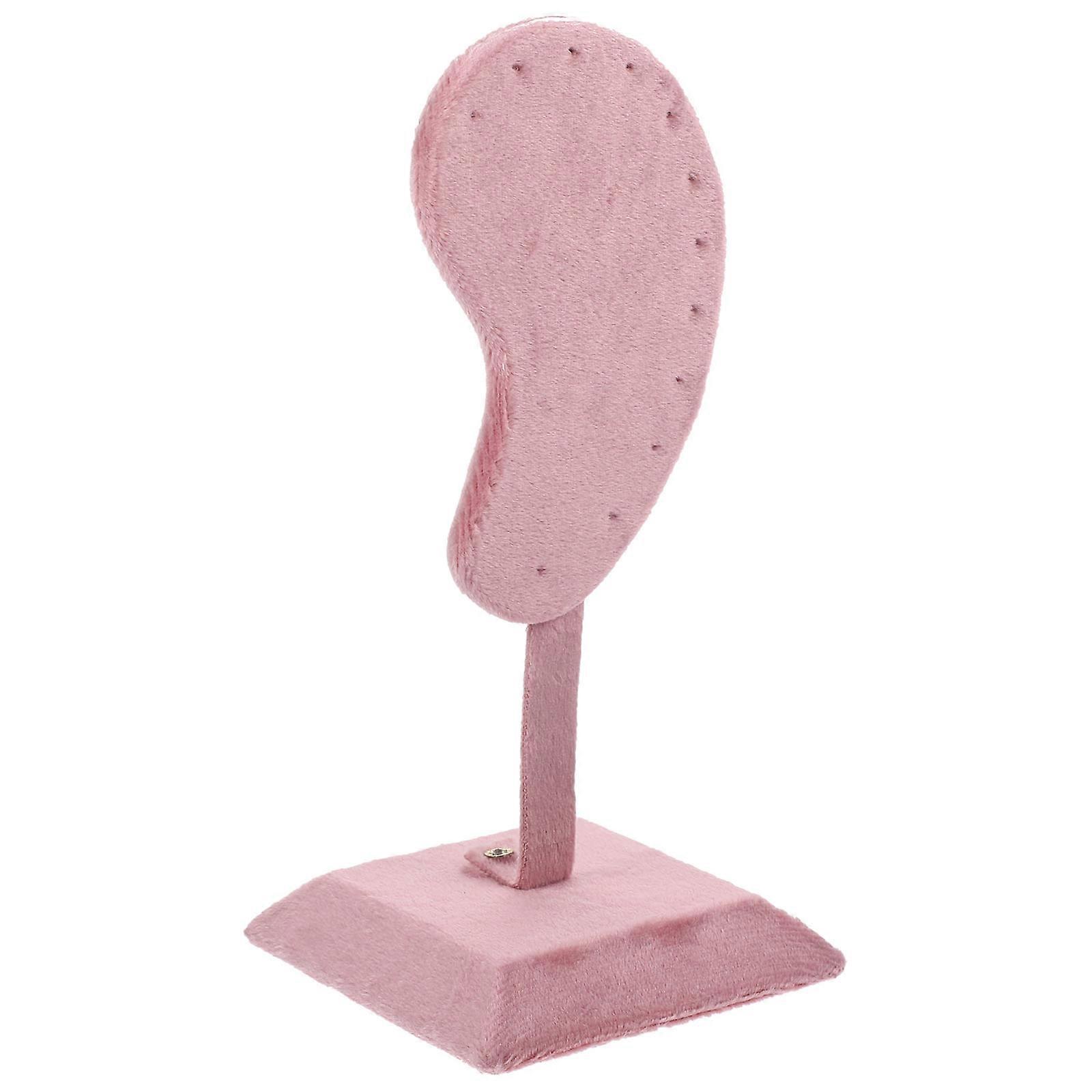 Earring Display Stand Organizer for Home or Retail Simple Jewelry Holder for Studs and Dangles, Light Pink