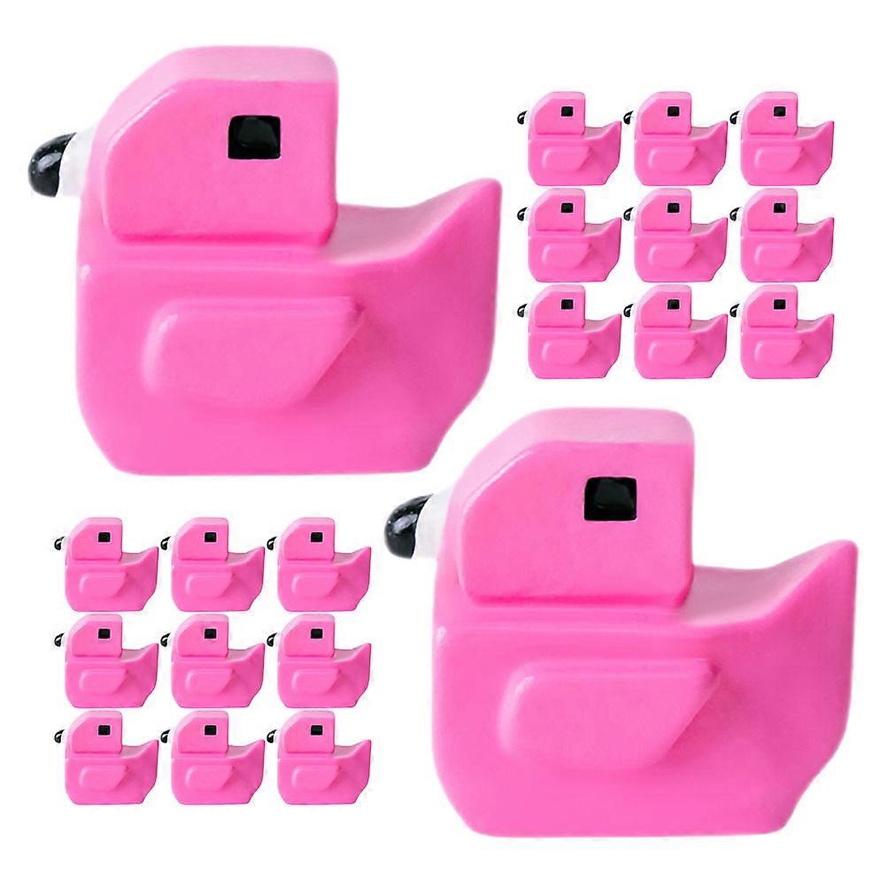 Rosy Resin Flamingo Figurines for Decor Creative Design Craftsmanship Mini Size 30pcs