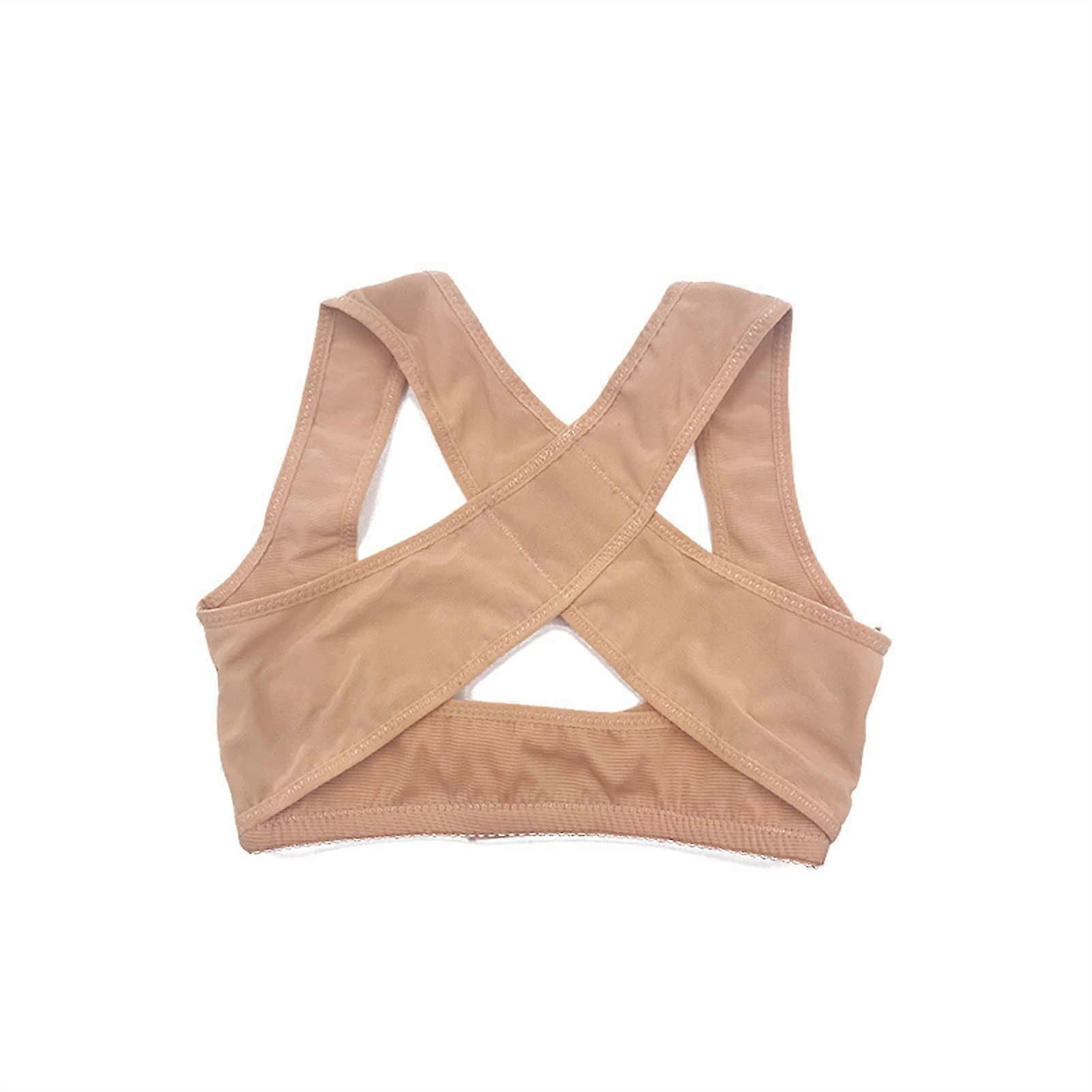 Adjustable Shoulder Support For Upper Back Posture Corset Spine Support Back Strap Orthotics Back Support Flesh Small