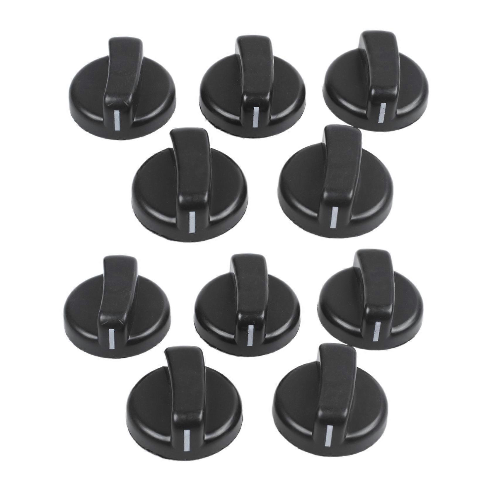 10 PCS Kitchen Black Plastic Gas Stove Cooker Control Knobs