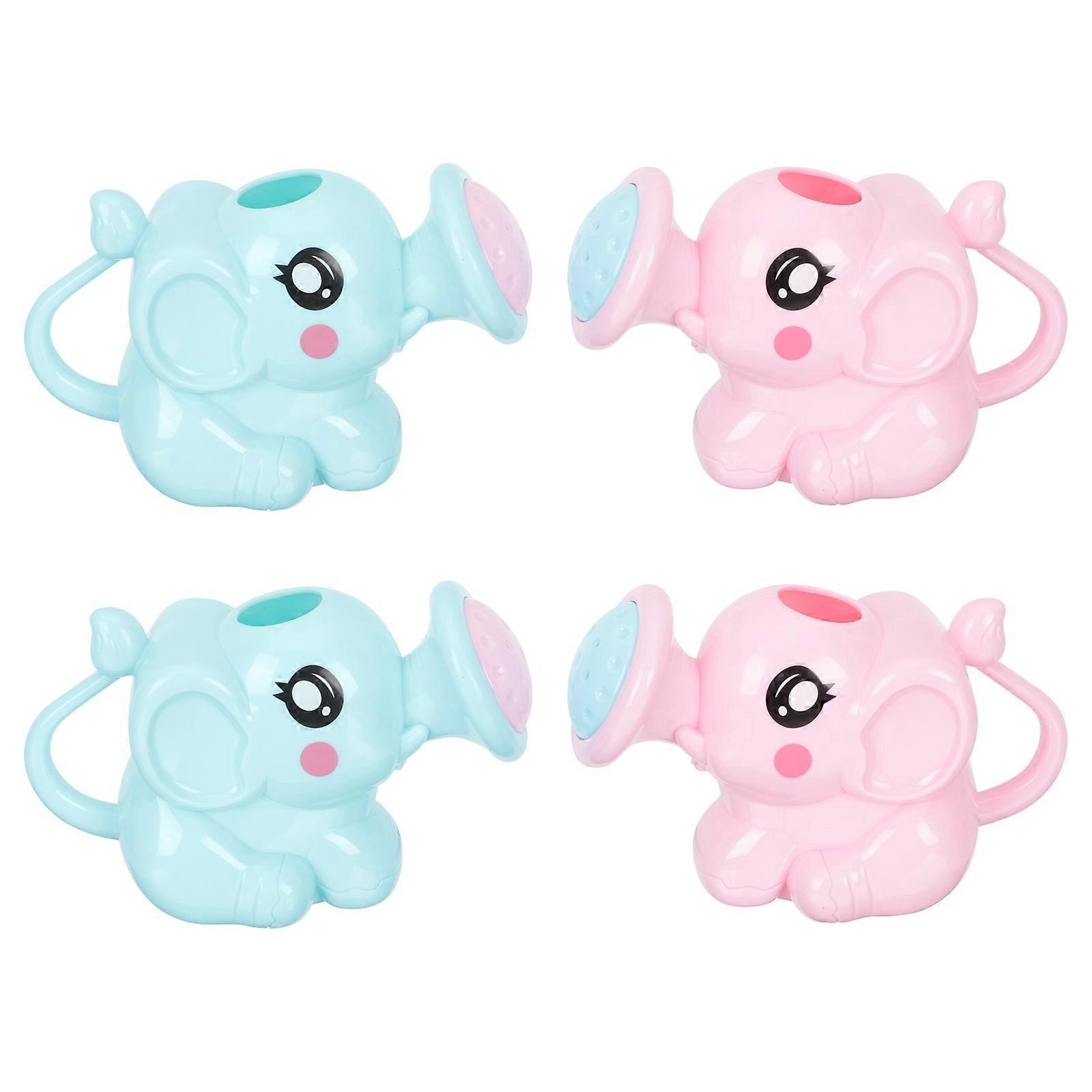 Bathing Toy Toddler Elephant Bath Sprayer Light Blue 13x9cm Practical Easy Grip 4Pcs
