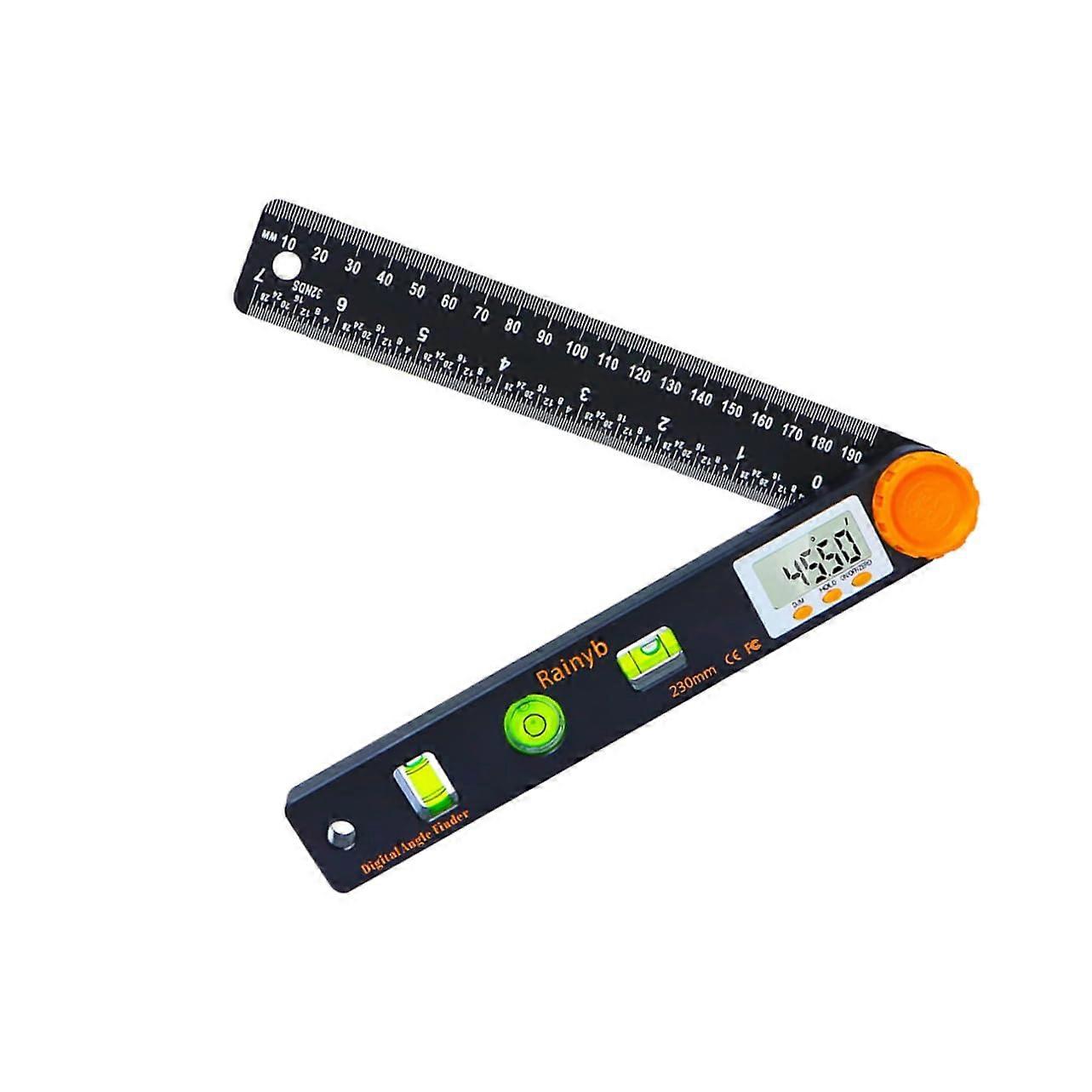 Multifunctional Digital Angle Finder with Level and Scale for Precision Woodworking, Ergonomic and Lightweight Design
