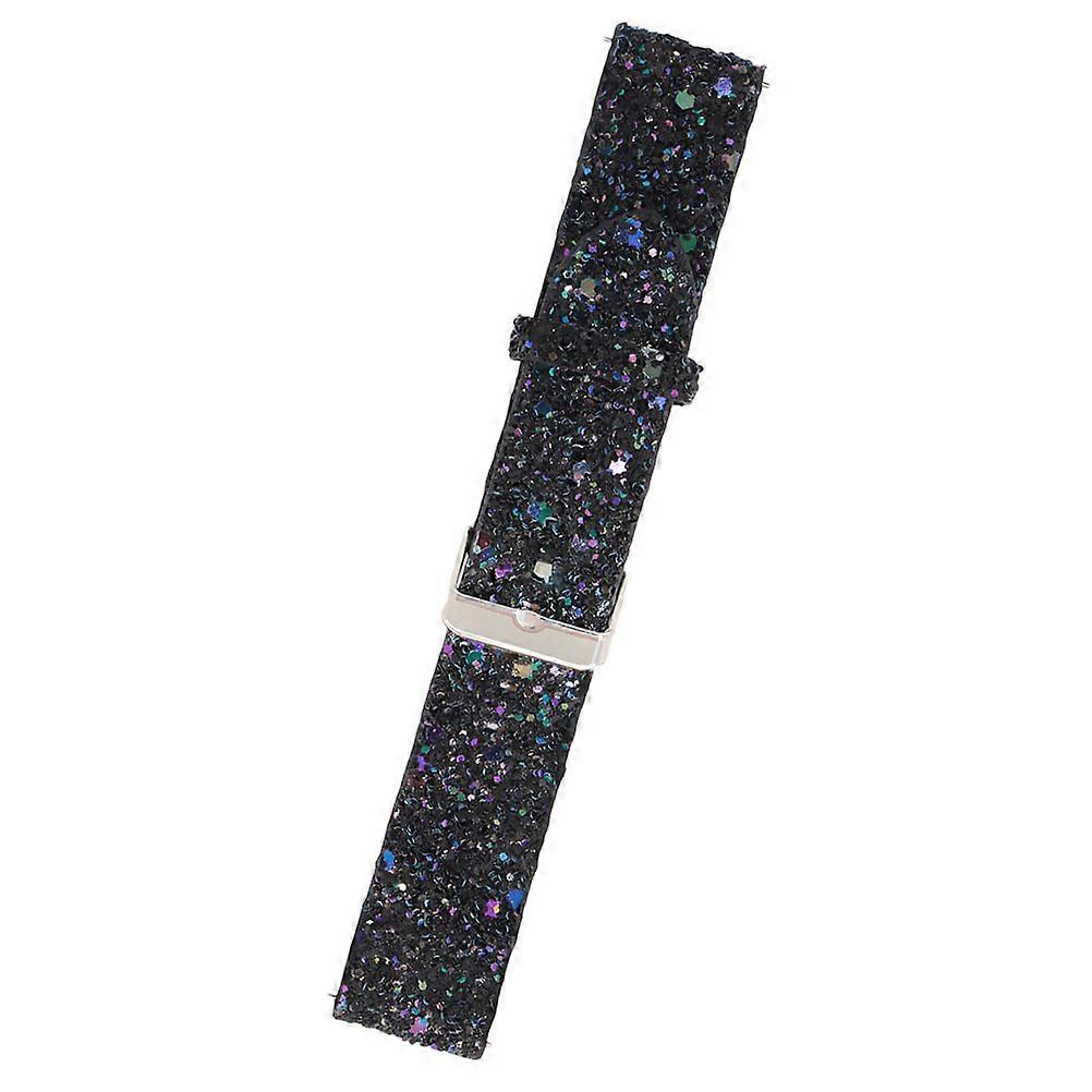 Watchband for Daily Style and Comfort Black Shiny Watch Strap Replacement Band