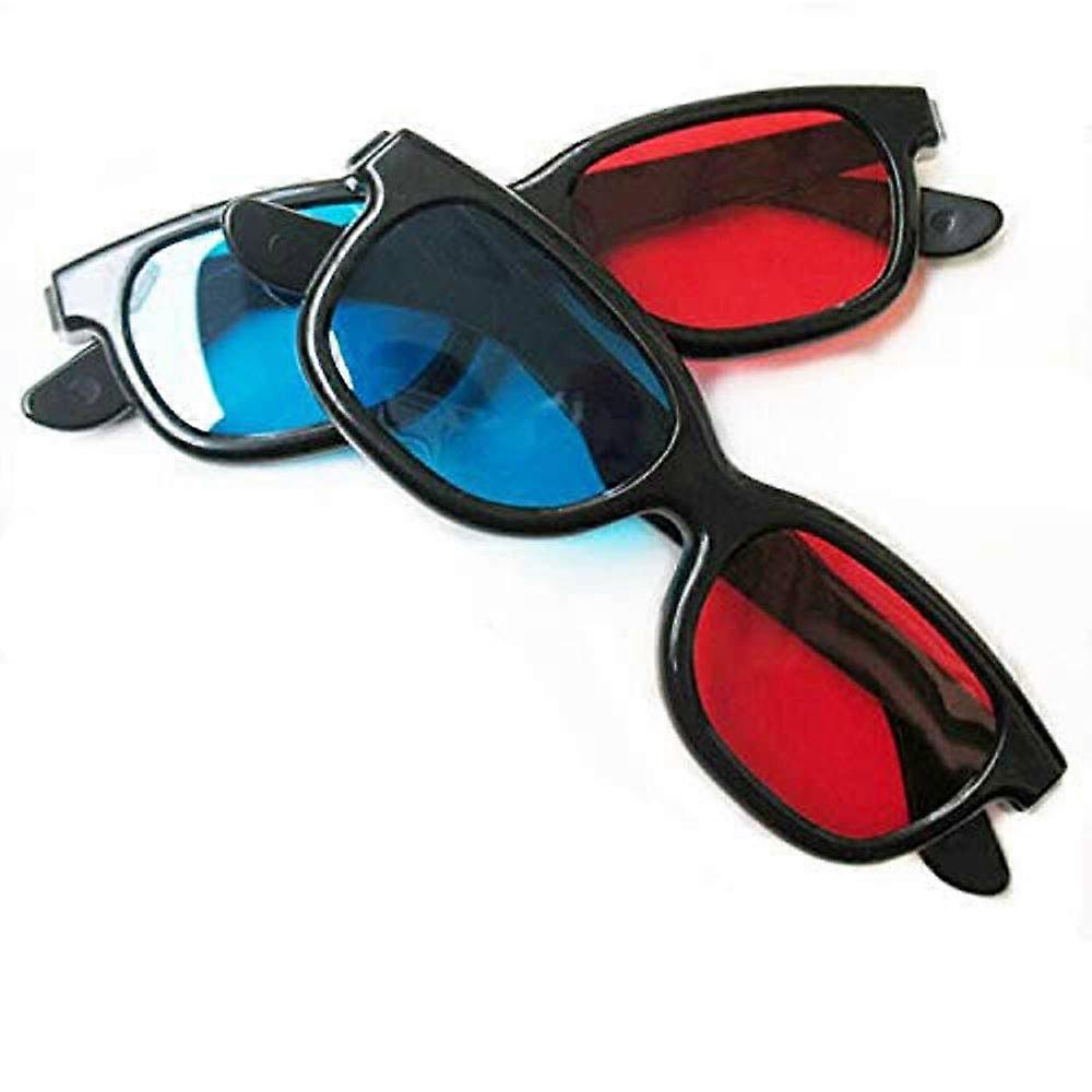 Anaglyph 3D ClipOn Glasses with Box for 3D TV 3D Movie Game Clip Glasses Red / Blue / Cyan (Pack of 2) Blue Red