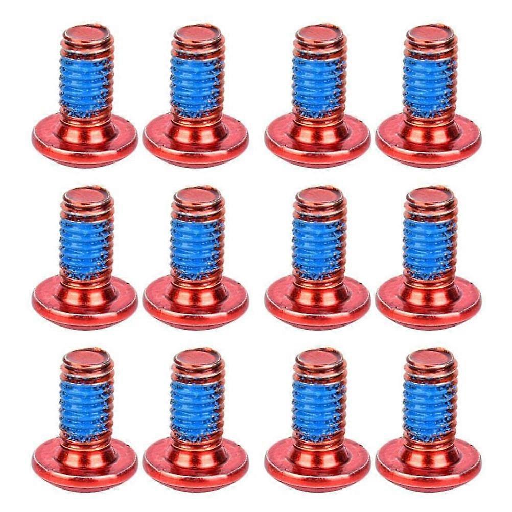 Titanium Steel Brake Pad Screws for Mountain Bikes – Durable Disc Brake Fixing Screws, Red Corrosion Resistant, Easy Installation, Bike Compatible