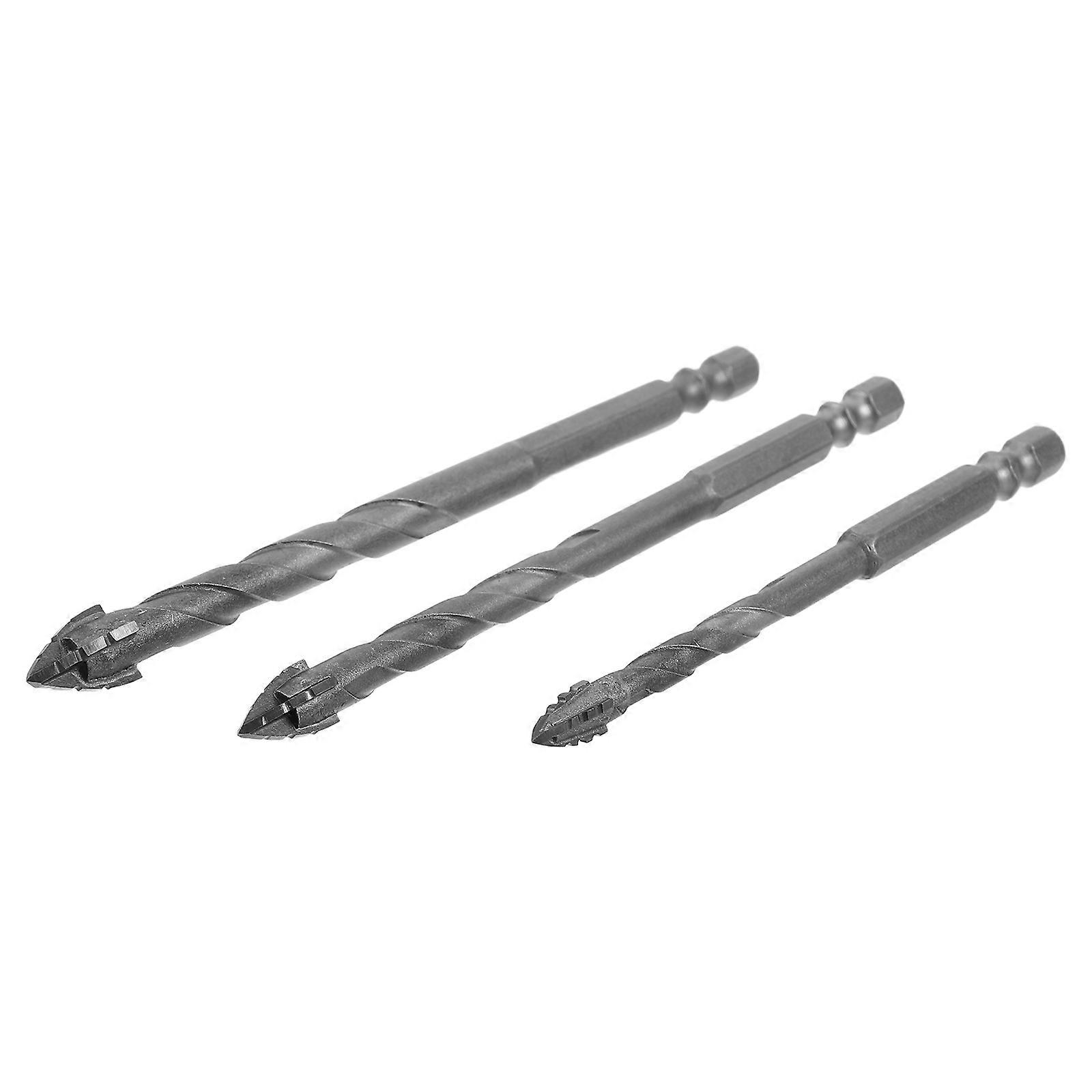 3pcs Drill Bit Set for Masonry and Tile Multipurpose Drill Bits for Driver Tile Concrete Sawtooth Drill Bits