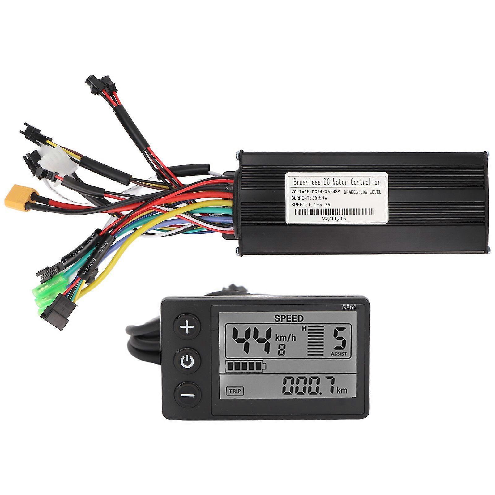 DC 24V 36V 48V 30A ημιτονοειδούς κύματος ελεγκτή S866 LCD οθόνη ηλεκτρική εξάρτηση ελεγκτών μοτέρ ποδηλάτων για ηλεκτρικά σκούτερ