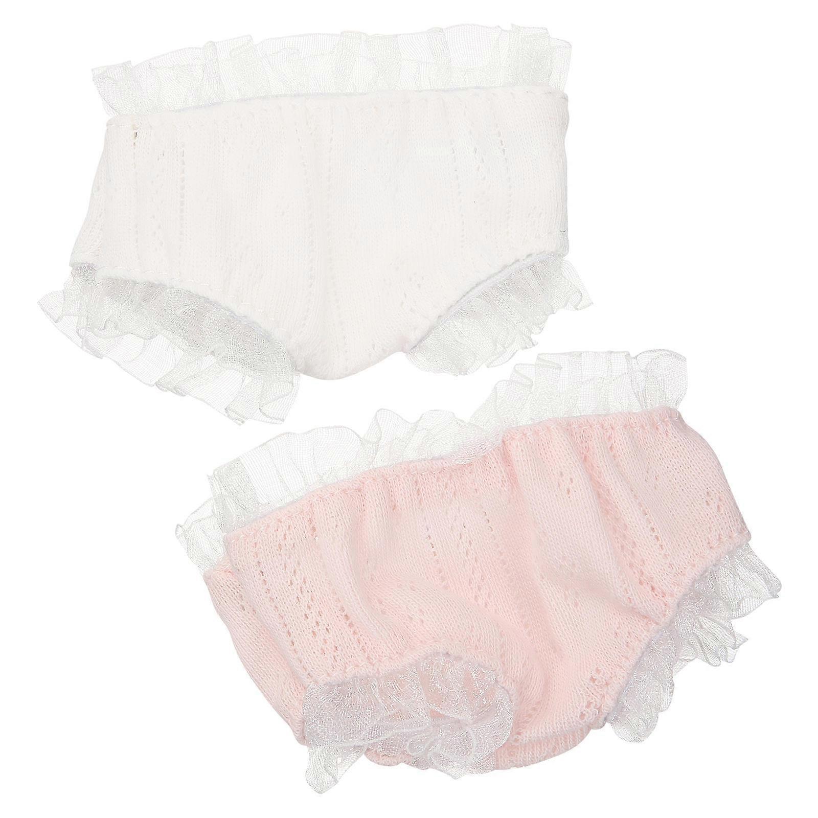 Doll Diapers 2Pcs For Pretend Play Dress Up Games Comfortable Cloth Underwear Assorted Color