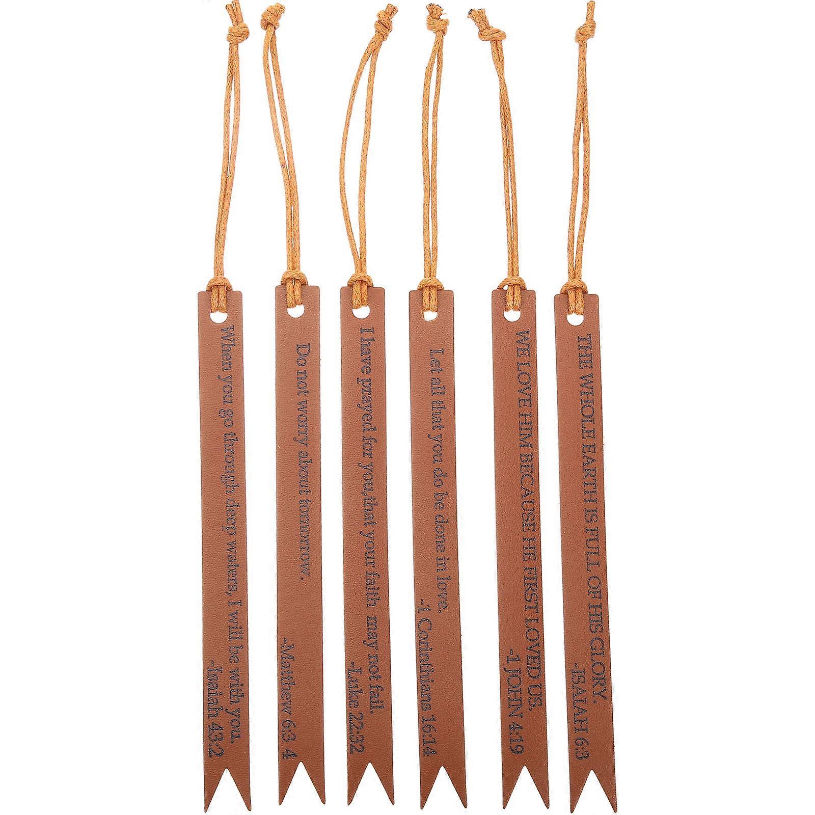 Christian Bookmark Set Bible Page Markers in Light Brown for Decor Practical and with Proper Size