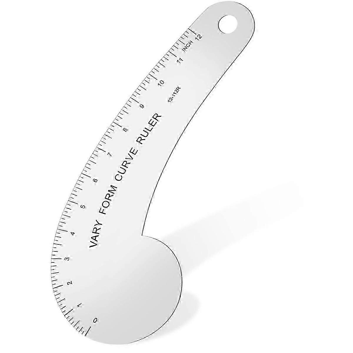 Variați forma Curba Ruler 12Inch Solid Metal French Hip Ruler pentru măsurarea cusutului Design Making