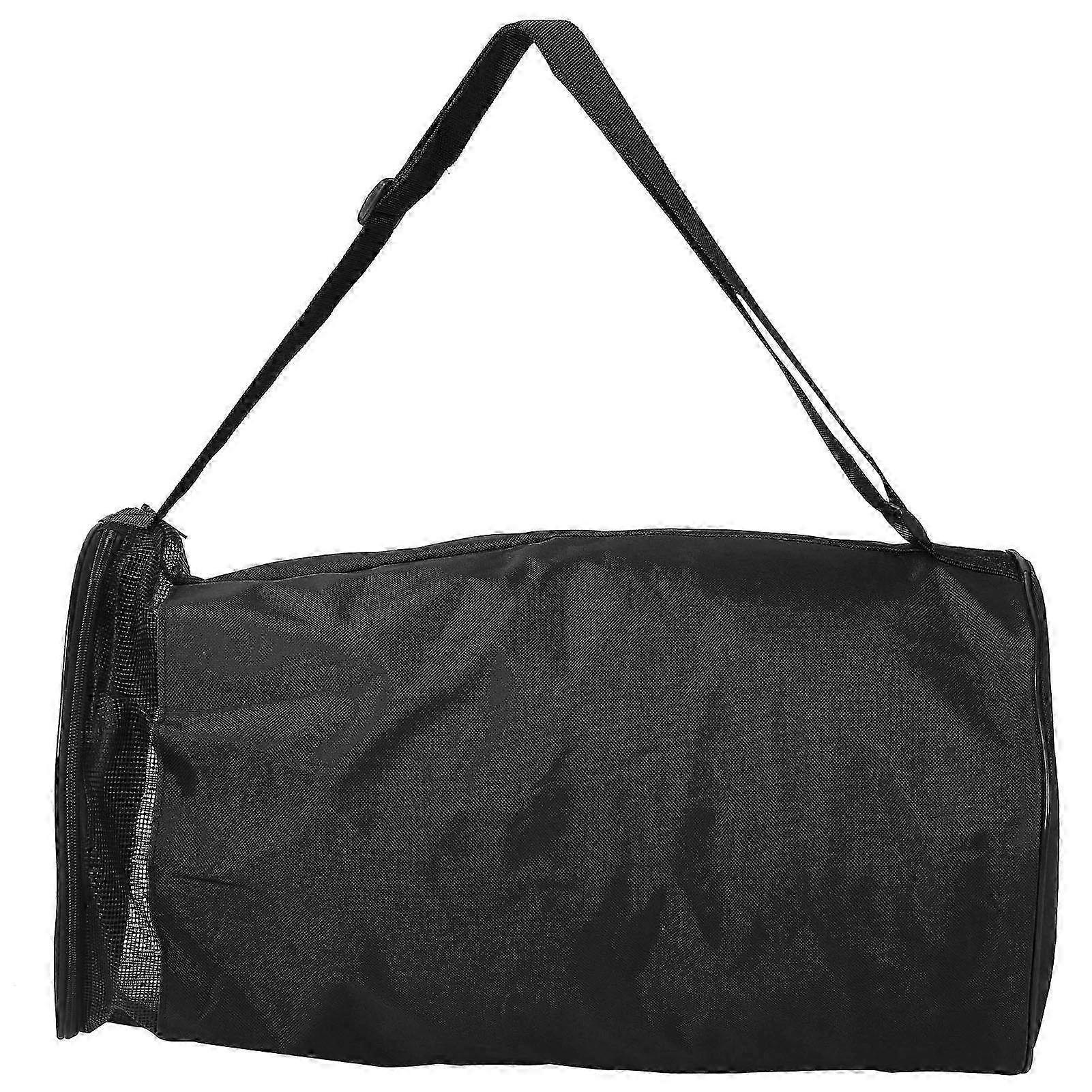 Black Basketball Carrying Bag - Single Shoulder Storage Carrier Holder for 2 Basketballs - Durable & Compact Design