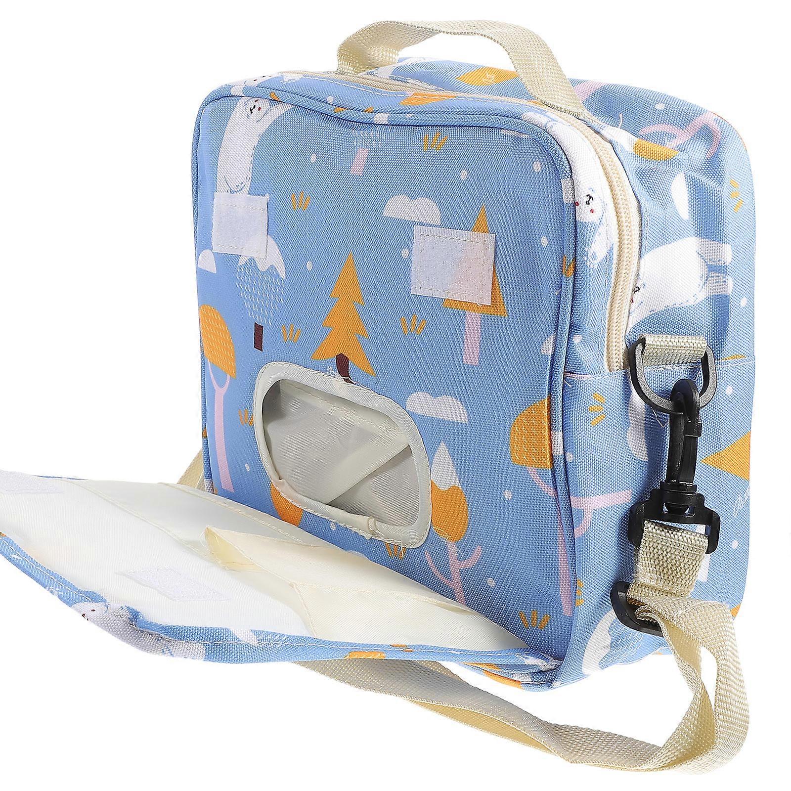 Diaper Tote Bag Large Capacity Portable Cross Body Travel Organizer Stylish Changing Bag with Luggage Sleeve for Cloth Diapers and Essentials