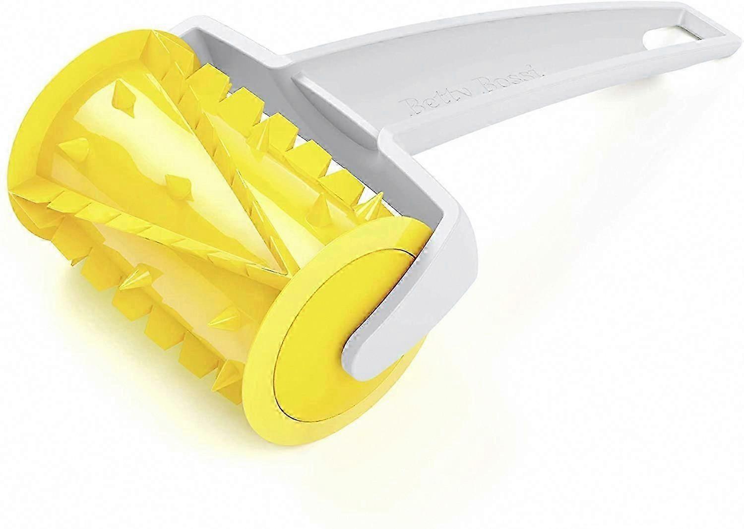 Rolling pin for making bread sticks, appetizer sticks and homemade appetizers (yellow)