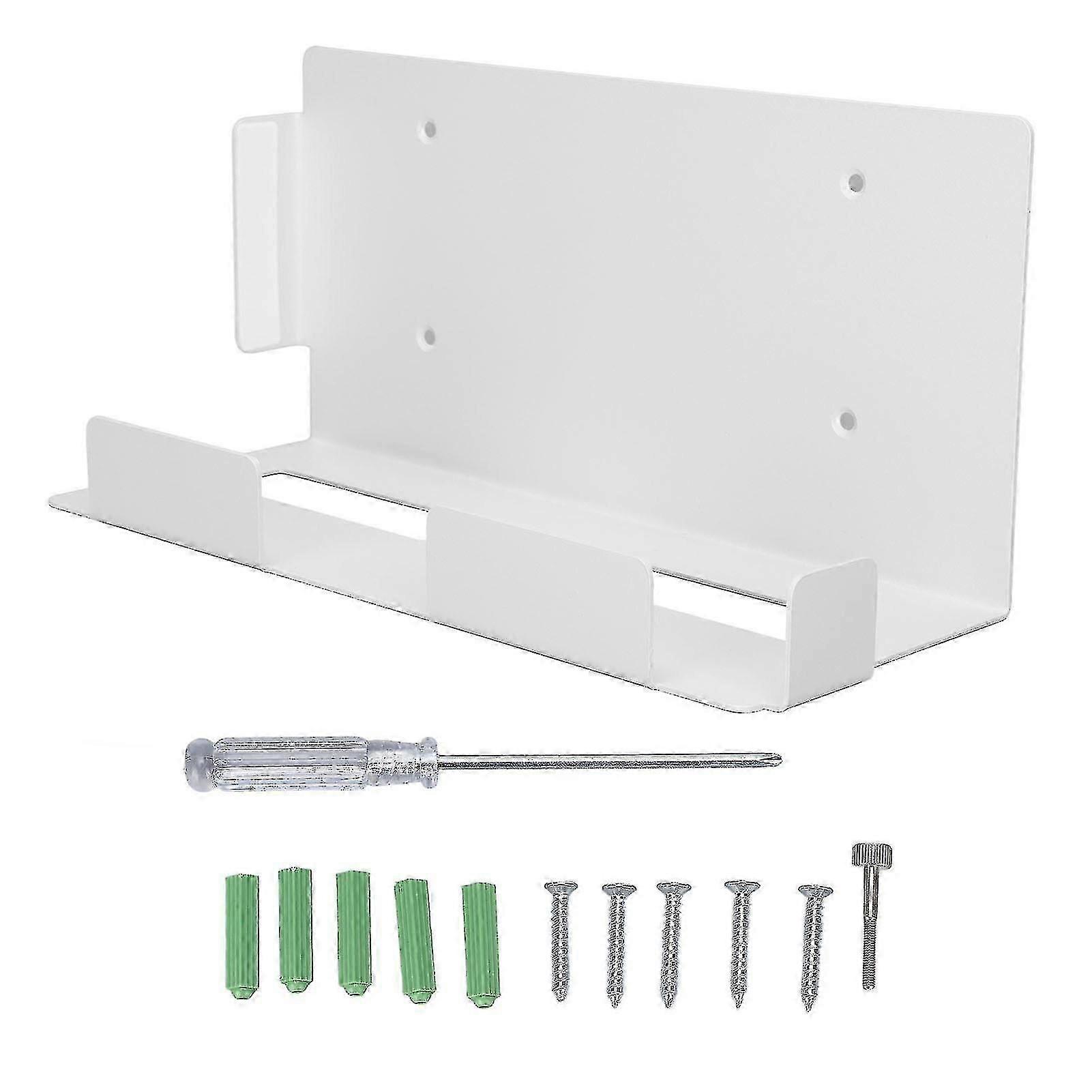 PS5 Game Console Wall Mount Bracket with Screwdriver and Screws - White
