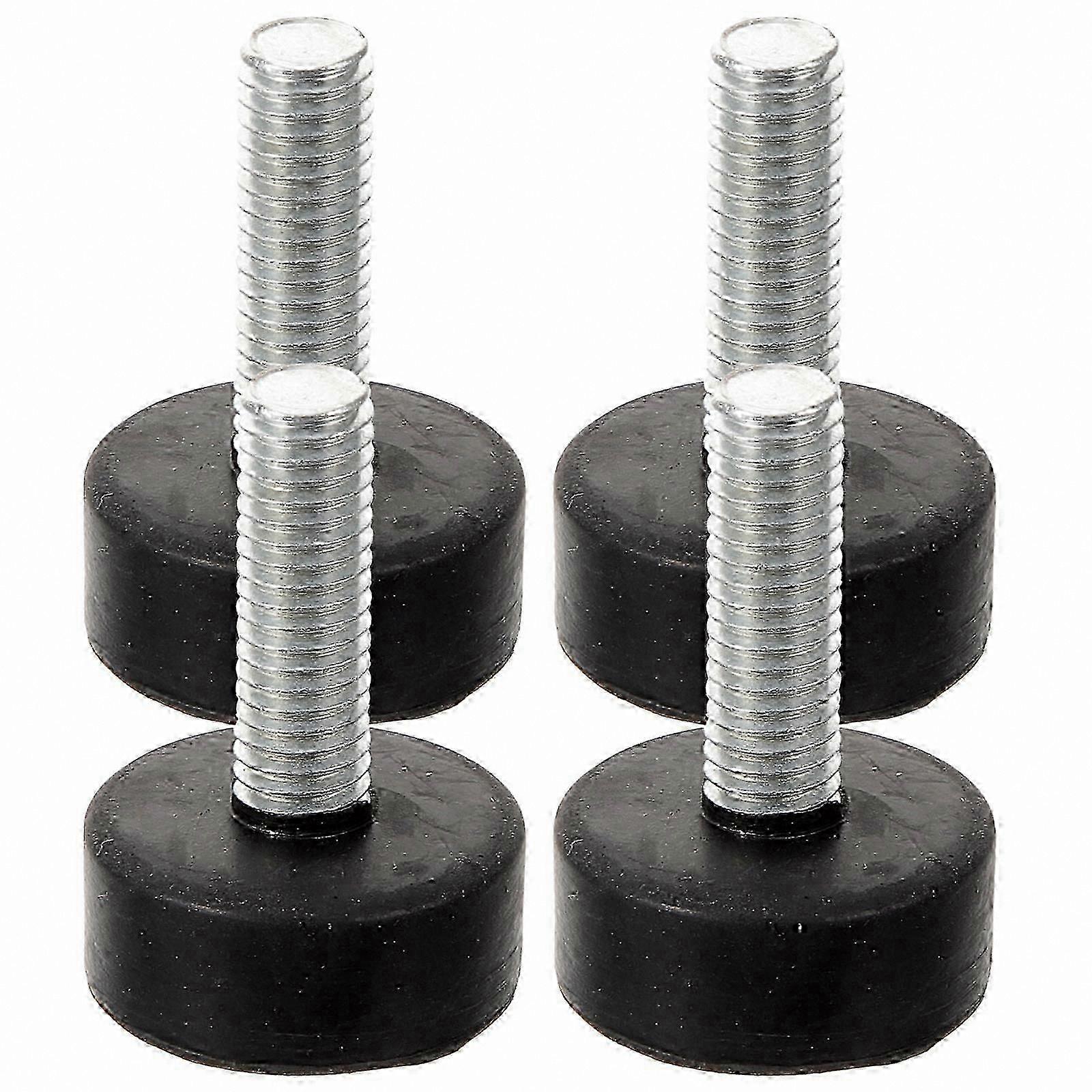 Adjustable Rubber Furniture Feet with M8 Screws, 4-Pack Leveling Pads for Stability