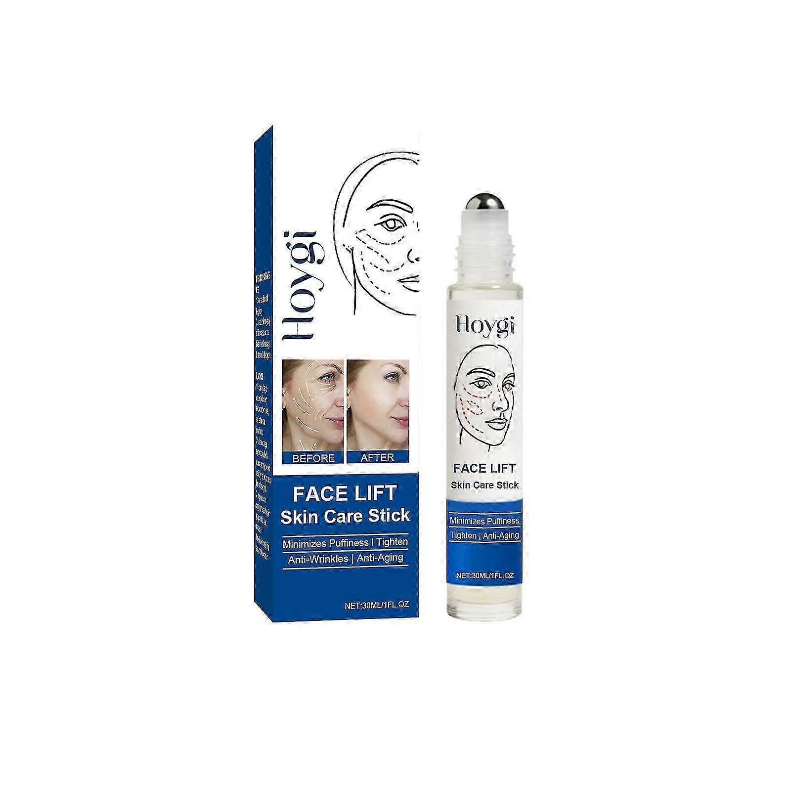 Stick de soin anti-rides et anti-âge de 30 ml avec de l’acide hyaluronique, de l’acétylhexapeptide-8 et du collagène pour une peau plus ferme et une réduction des poches