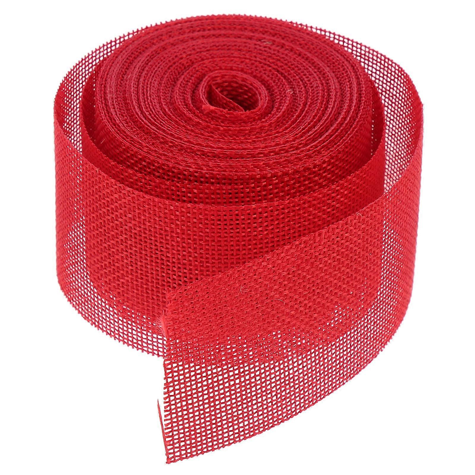 סרט בד דקורטיבי אדום למלאכת יד עשה זאת בעצמך, עטיפת מתנה, קישוטי חתונה ופסטיבלים, אריזות זר, הכנת קופסאות מתנה ועניבת פרפר