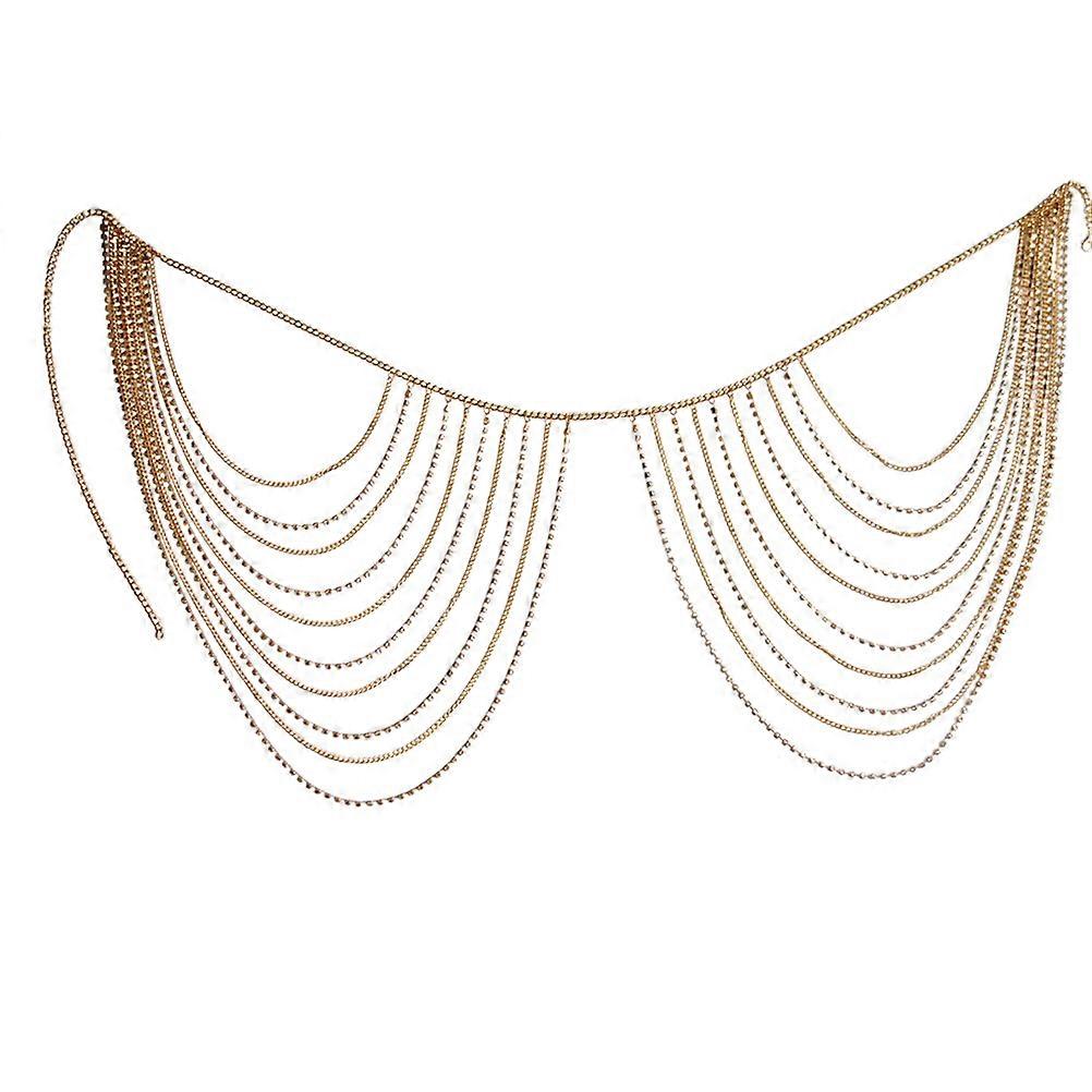 Golden Multi-layer Waist Chain Belts for Women Durable Metal Accessories for Home Use