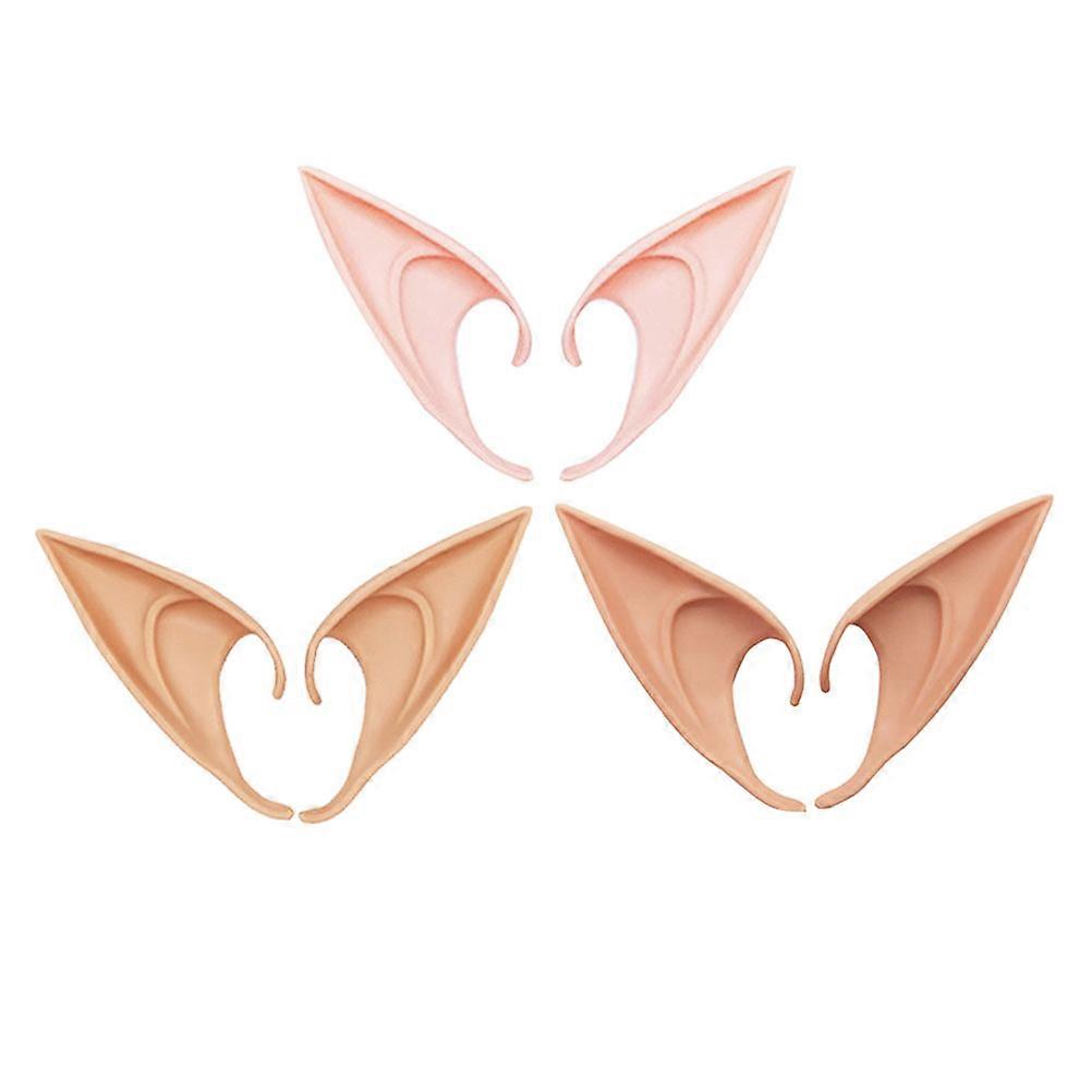 Assorted Color Decorative Elf Ears for Cosplay Props 3Pairs