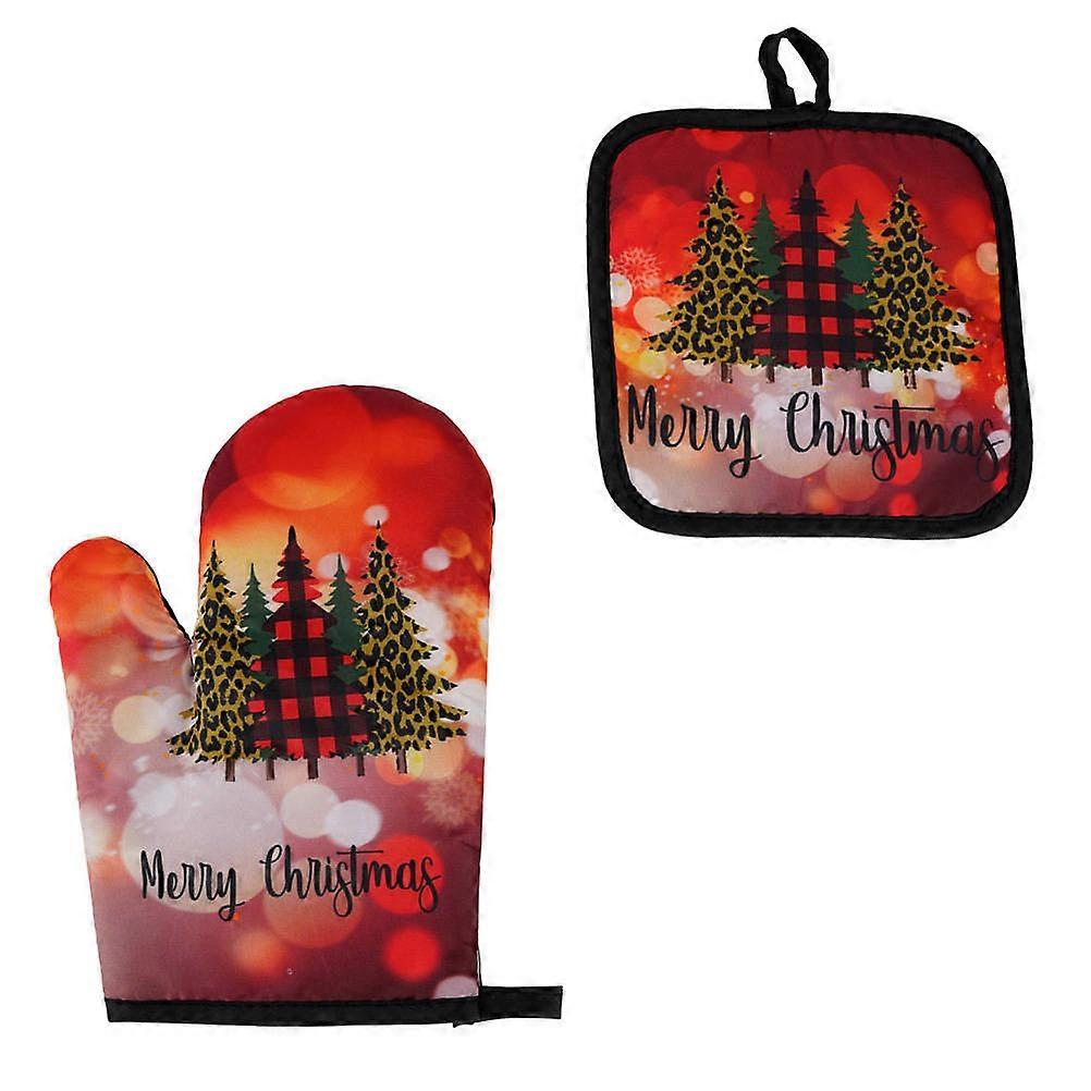 Glove Shape Heat Insulation Pad Set for Kitchen Utensils in Assorted Color for Cooking and Grilling 1 Set