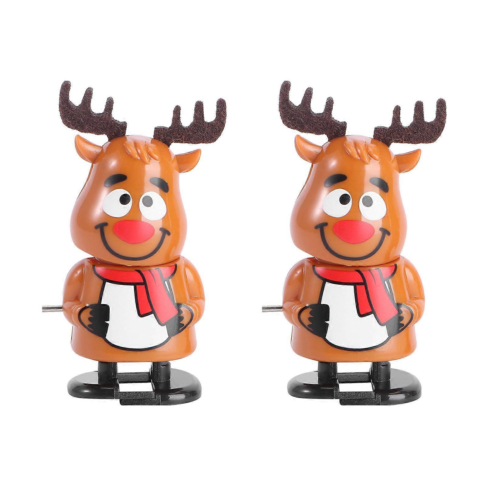 Clockwork Design 2Pcs Wind-Up Toys For Kids Easy To Grasp For Christmas Party And New Year Festivities