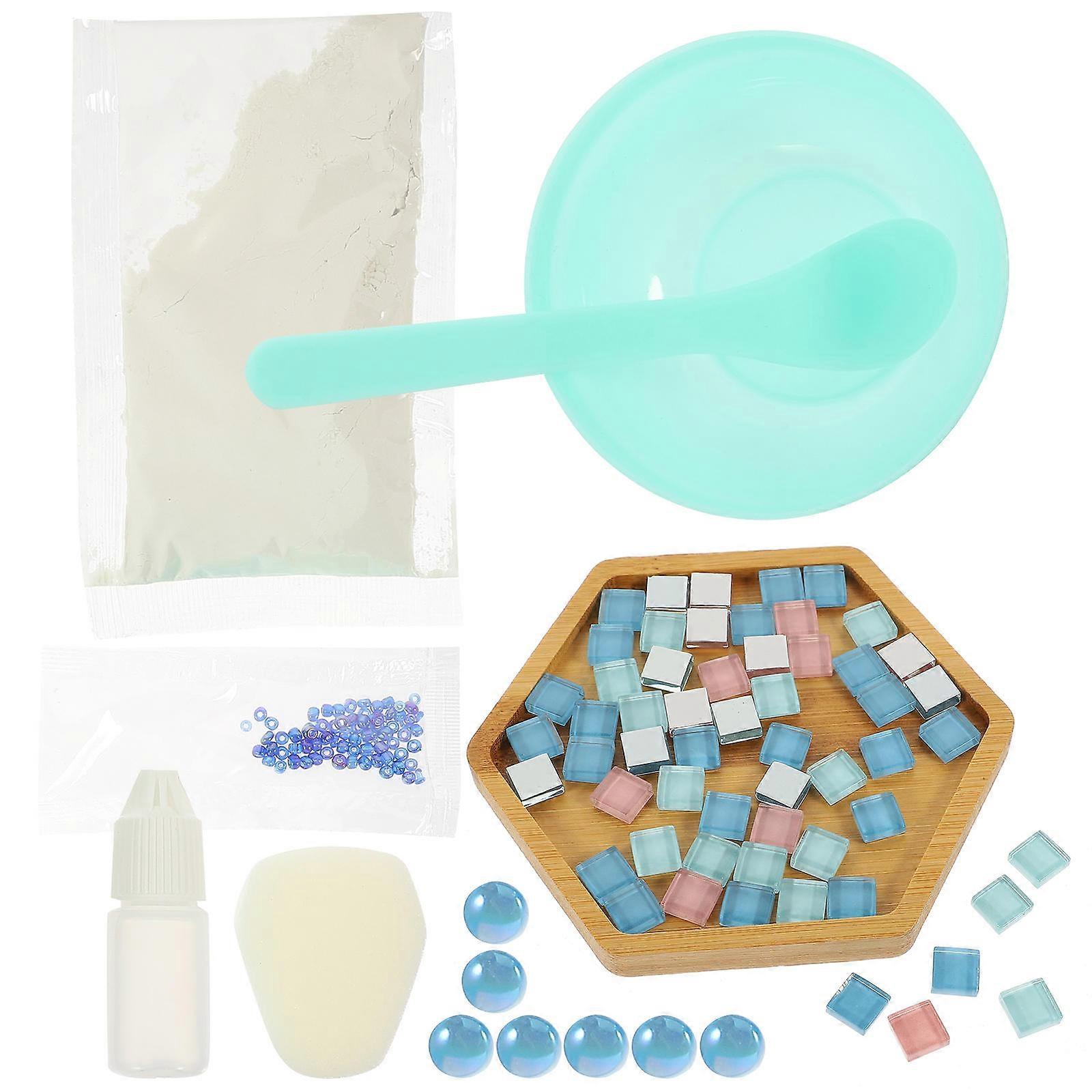 Coaster Designed Coaster For Craft Activities Assorted Color DIY Bamboo Material 1 Set