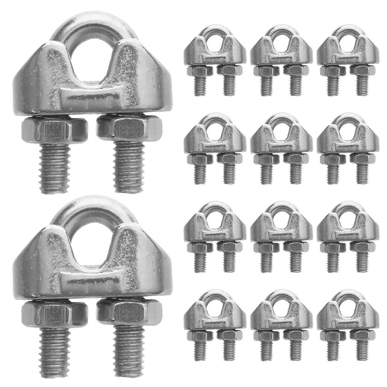 Stainless Steel U Bolt Wire Rope Clamps Heavy Duty Cable Clamp Set for Rigging Construction Durable Fasteners Secure Connections
