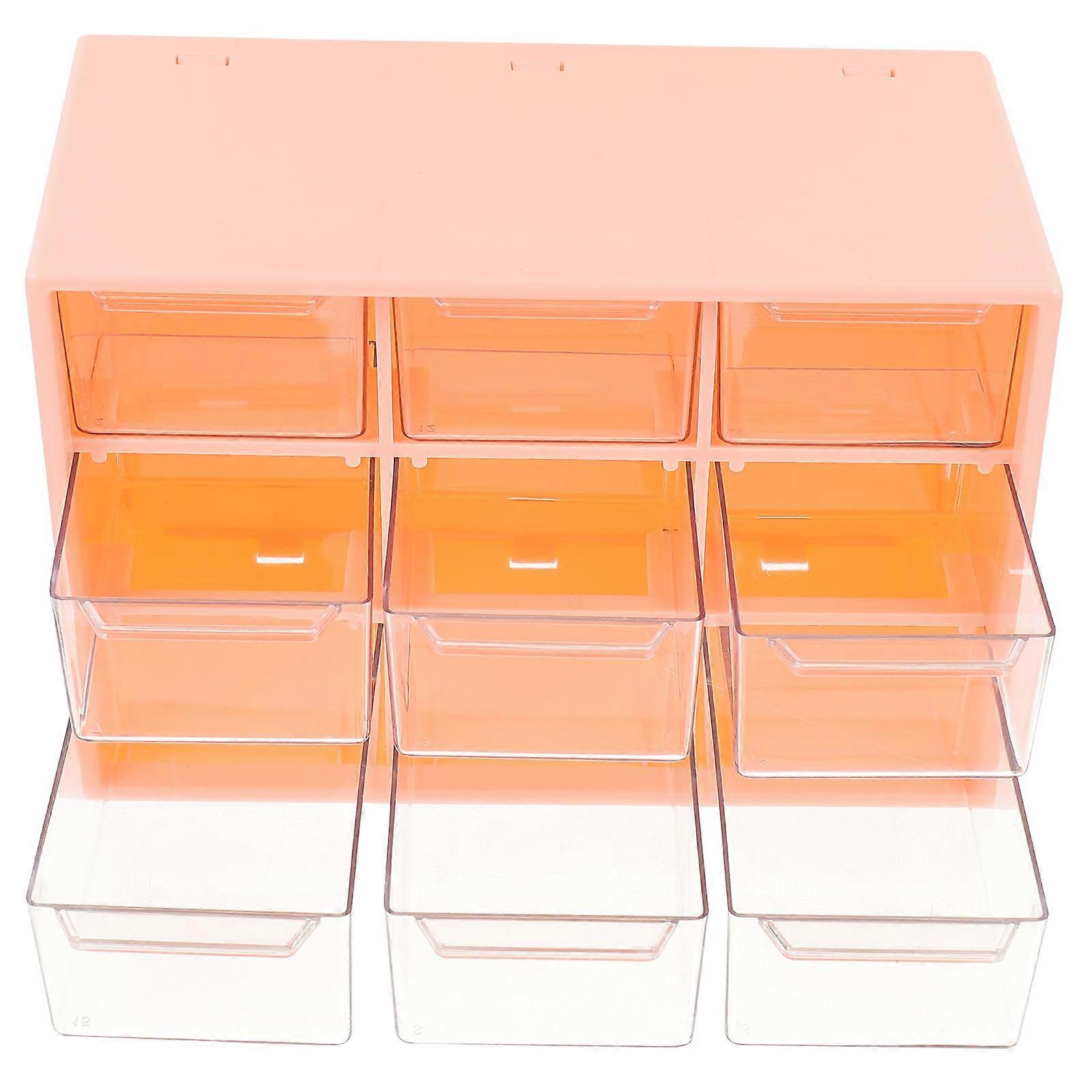 Storage Drawer Style Cosmetics Container Jewelry Box For Home Organization In Pink 1Pack
