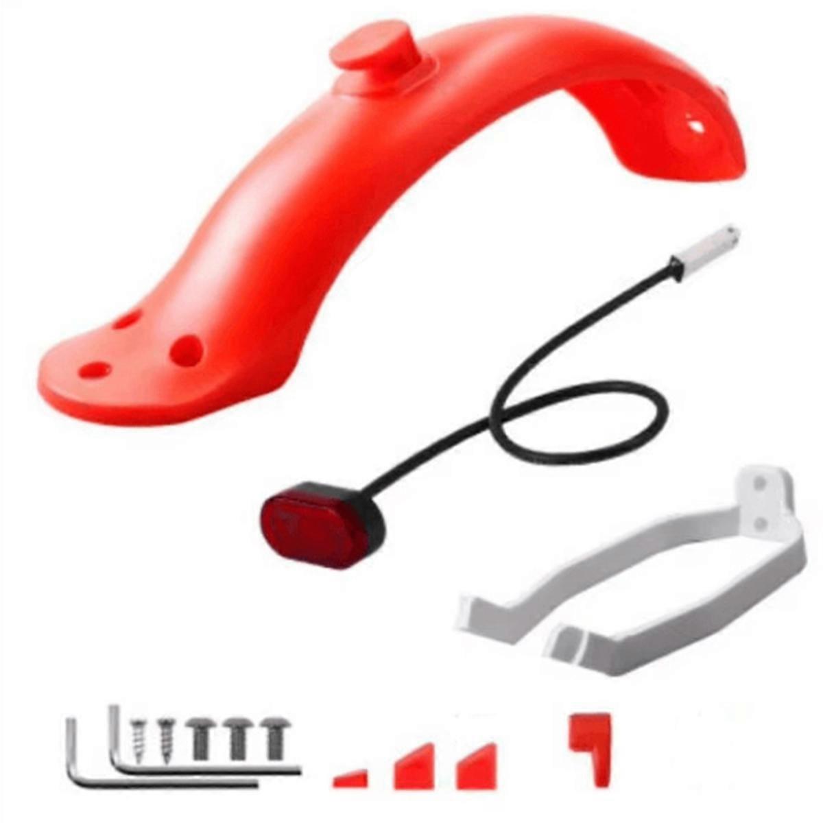 For M365 /M365 Pro Comprehensive Rear Mudguard Kit Electric Scooters Scooter Accessories:Brake Light,Mud Guard, B