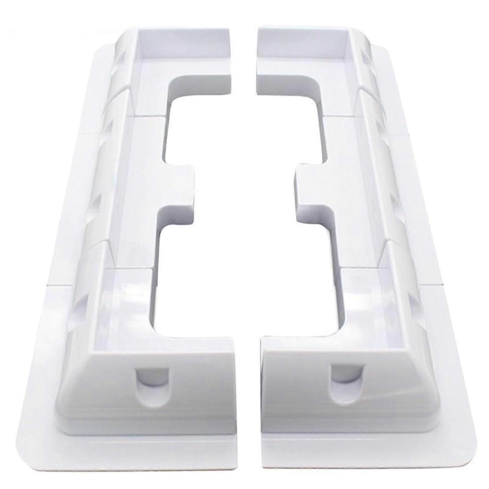 6pcs Solar Panel Mount Bracket Set, Easy Installation No Drill, ABS White Corner Brackets for Solar Panels
