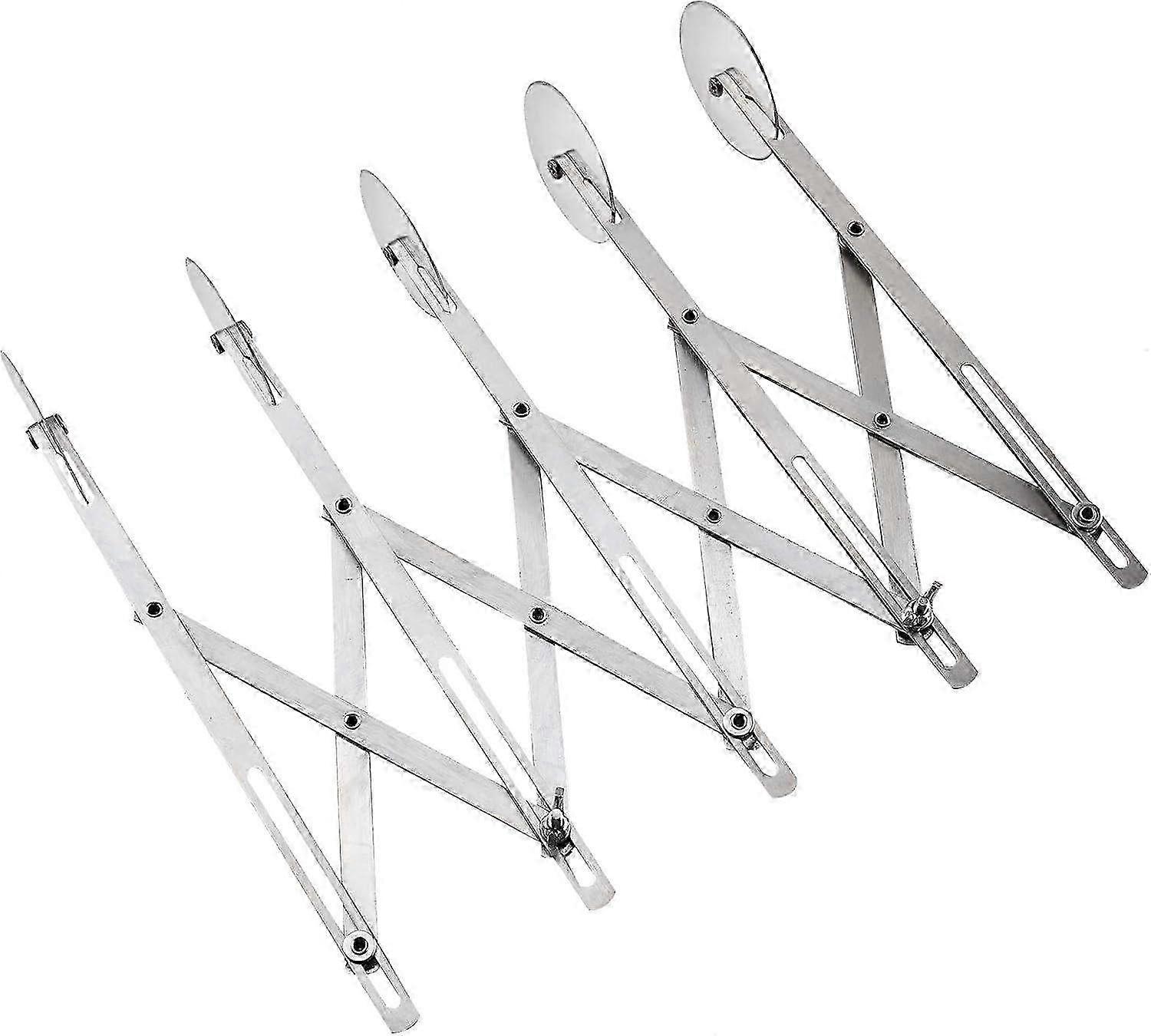 Adjustable Stainless Steel Dough Cutter & Cake Divider with 7 Wheels - Multifunctional Pizza Cutting Wheel for Precision Baking