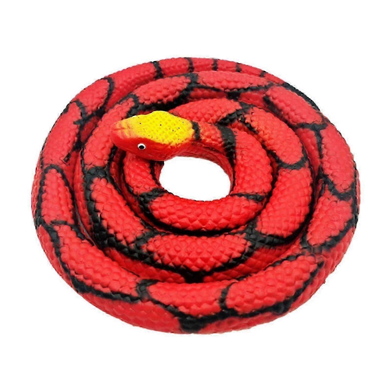 Realistic Fake Snakes Toy Soft Rubber Snake Figure Garden Snake Scare Birds and Squirrels, Python Action Model Snake Toy Figurines Stress Relief Toys