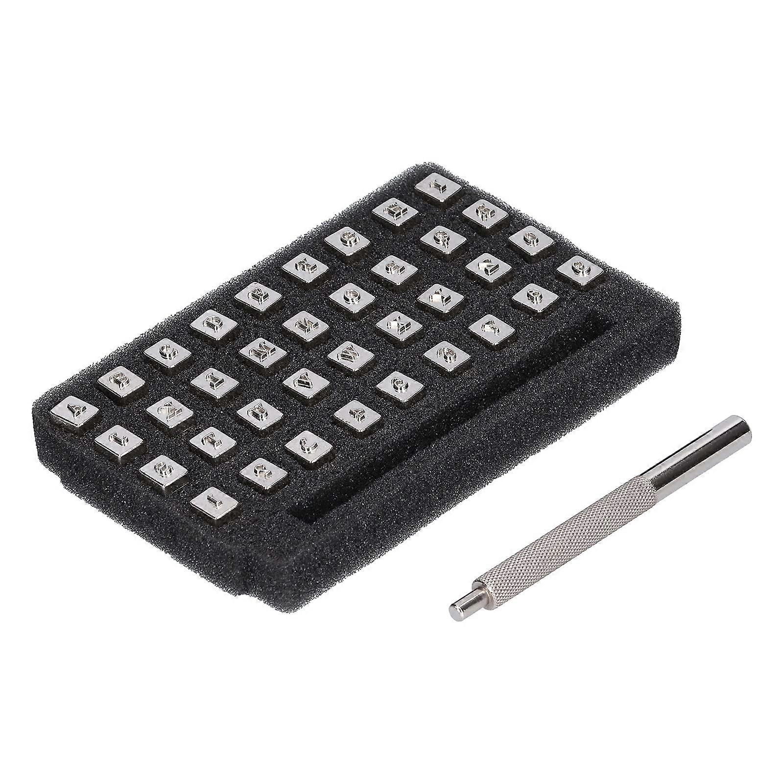 37 PCs Alphabet Punch Tool Set, Durable Metal Stamps, Letter and Number Stamping Kit for Crafting and DIY Projects