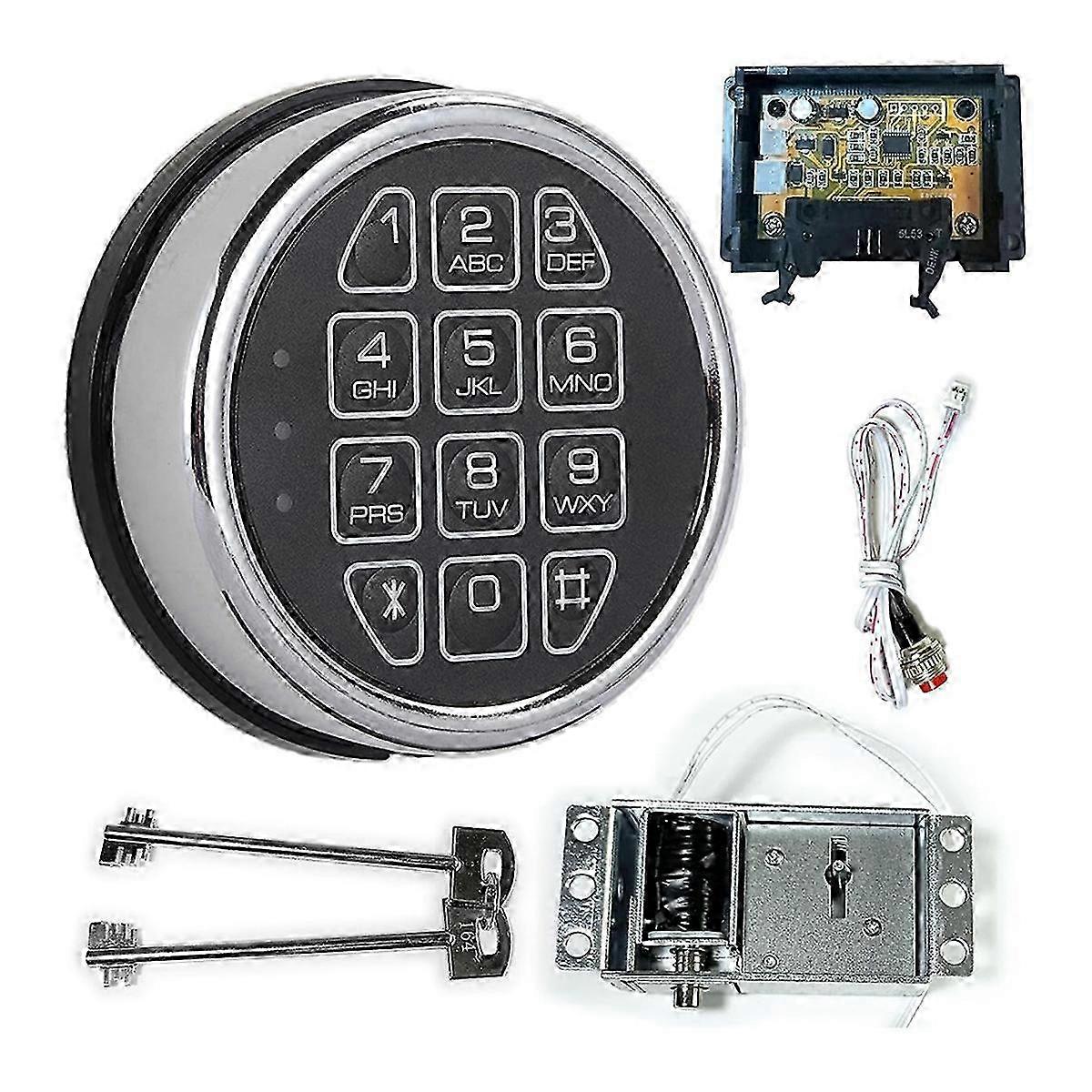 Chrome Digital Keypad Electronic Lock Replacement