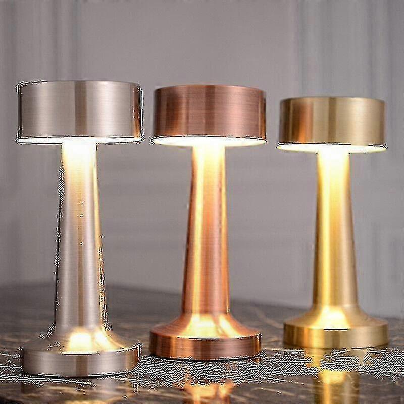 Portable LED Bar Table Lamp with Warm Light Rechargeable Battery Vintage Style Night Lamp