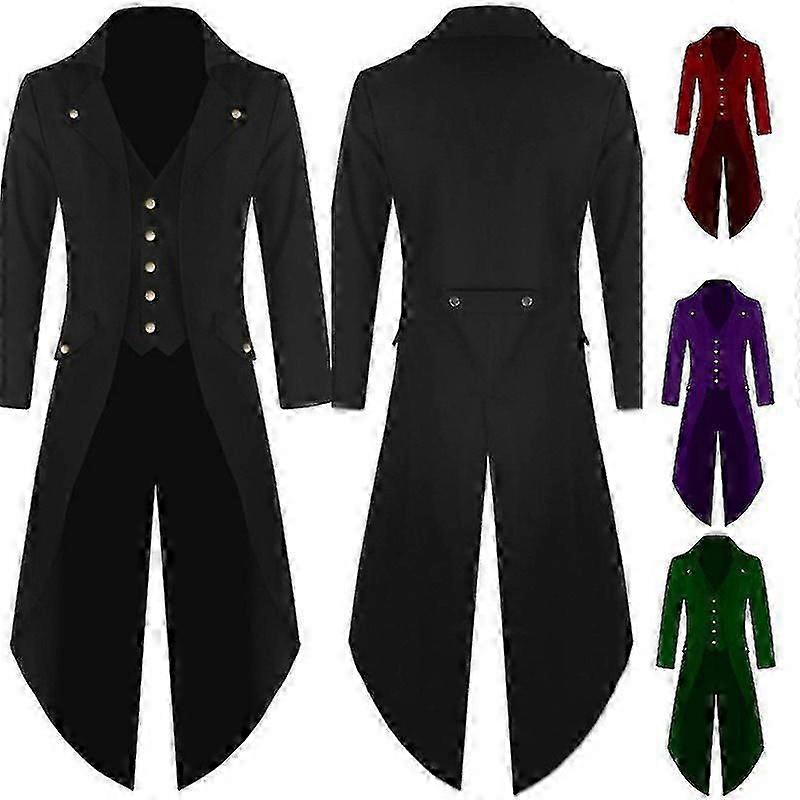 Mens Vintage Jacket Victorian Steampunk Tailcoat Tux Tailcoat Tuxedo Costume