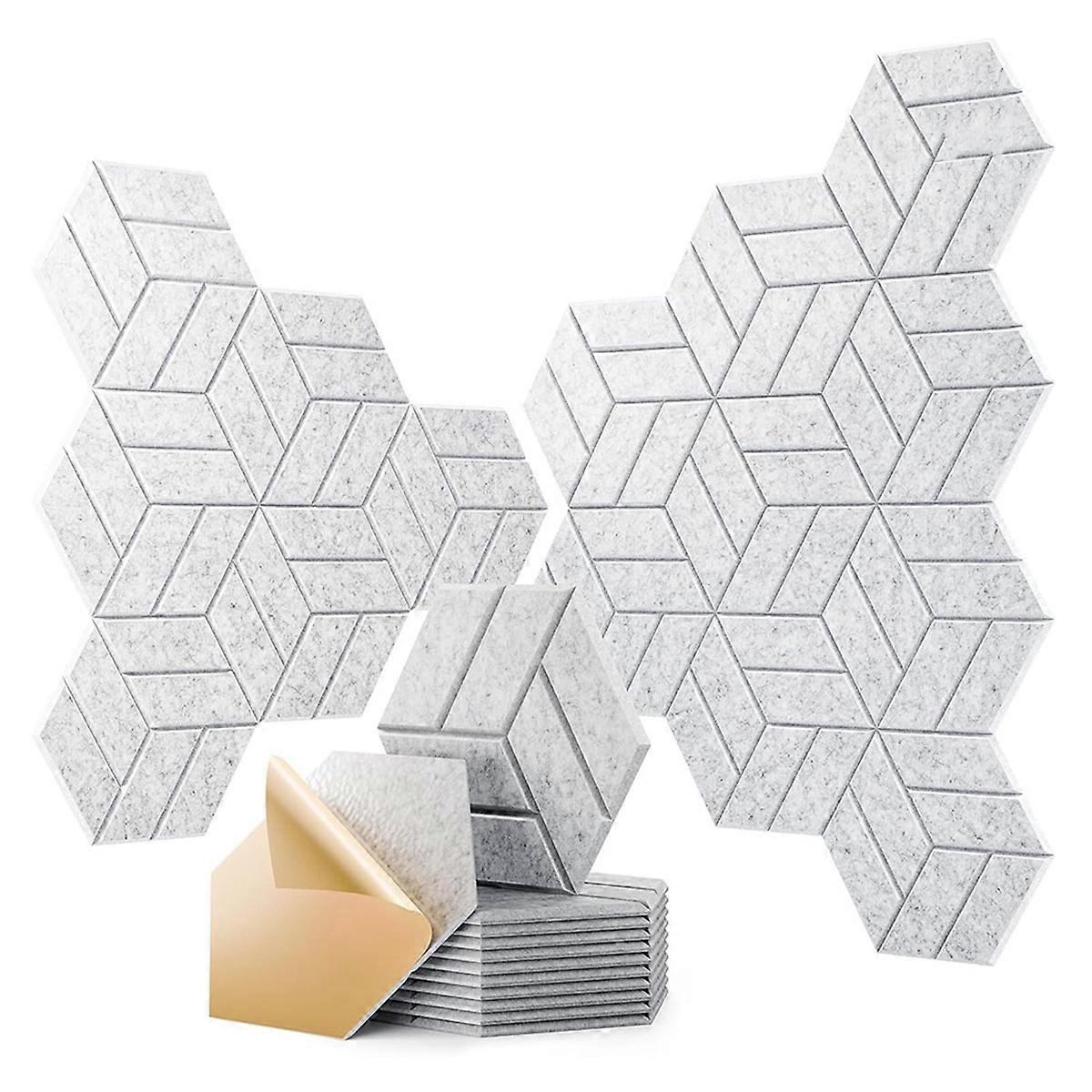 22Pcs Self-Adhesive Acoustic Panels,12x10x0.4in Hexagonal Soundproof Wall Panels, Sound Panels for
