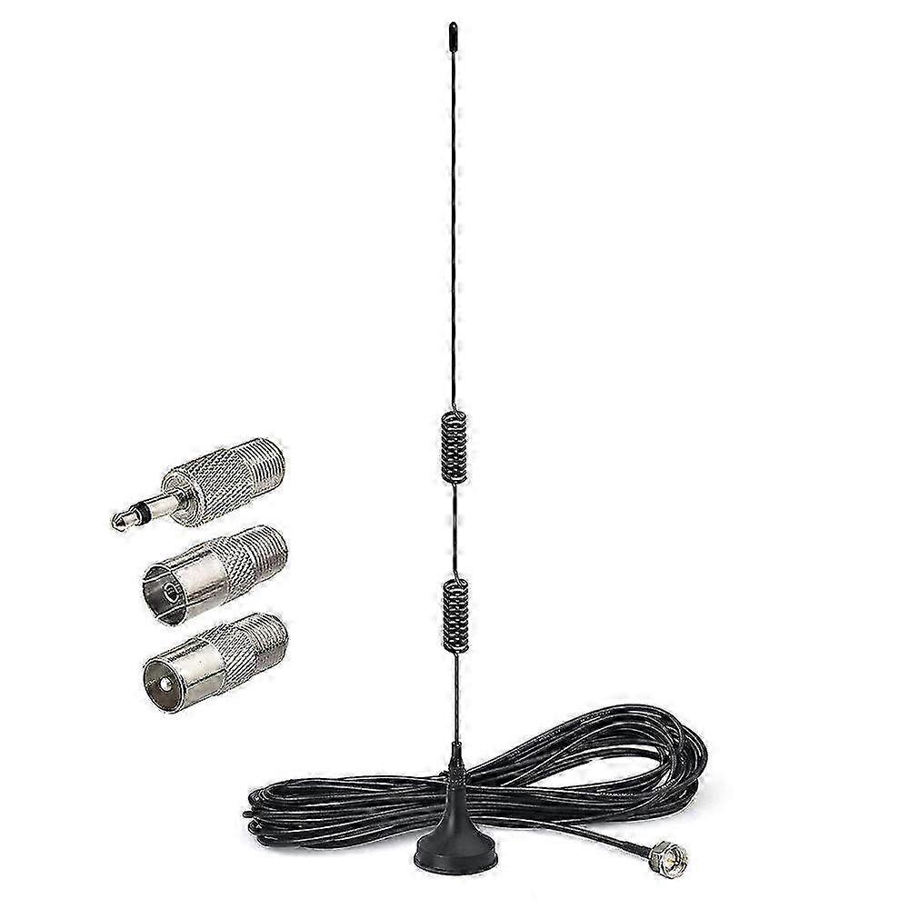 Portable Magnetic Base FM Antenna with 3M Extension Cable - Enhanced DAB/FM Reception for Superior Signal Quality