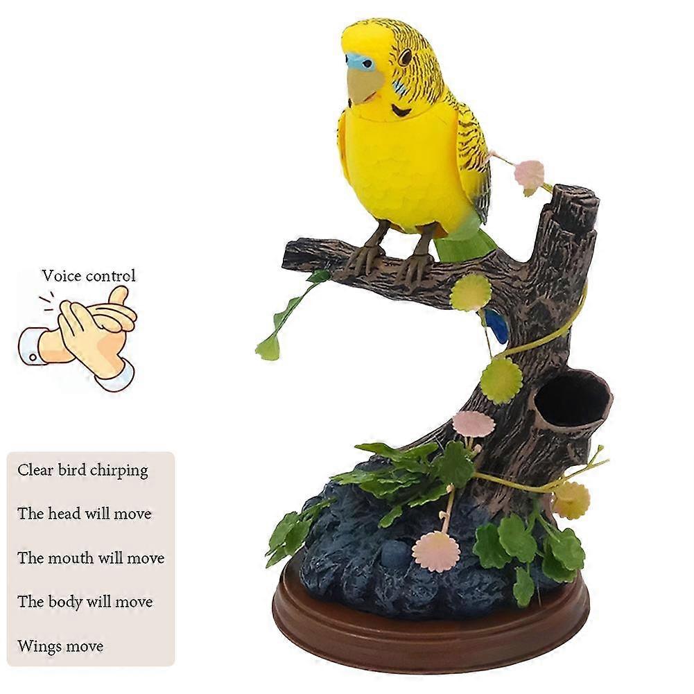 Electric Parrots Lifelike Animated Bird with Motion Sensor Realistic Singing Sounds and Interactive Actions for Home Decor Toy