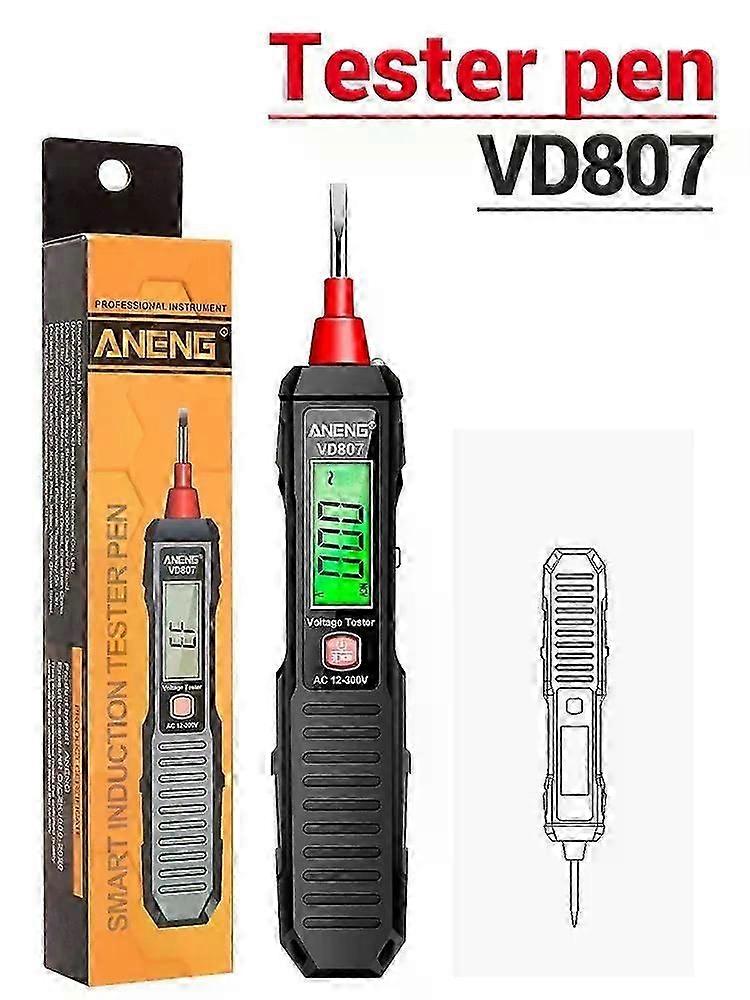 ANENG VD807 One-word Induction Portable 50/60Hz Smart Electric Pen Tester NCV Sensor AC 12-300V Non-contact Wire Detector Tools
