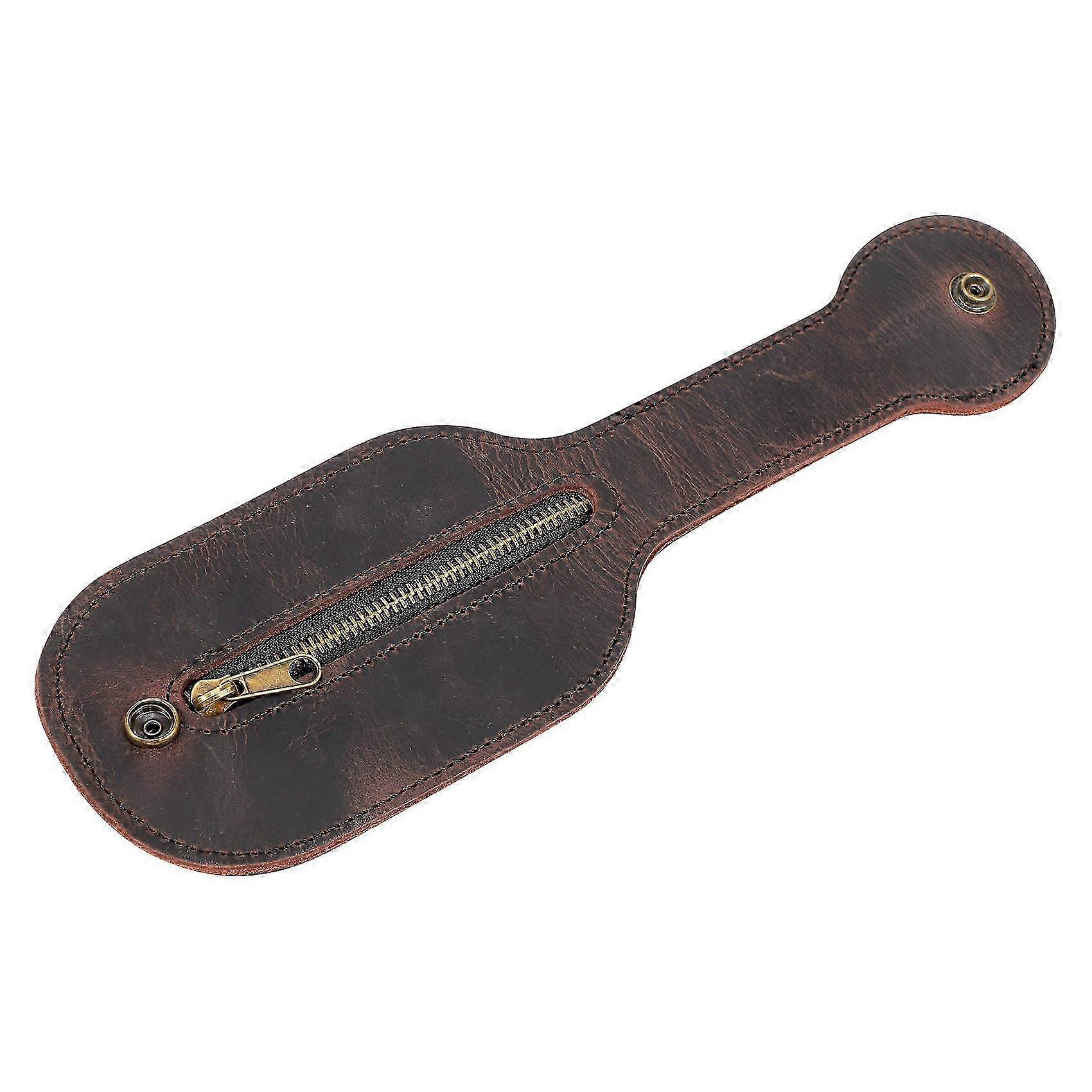 Leather Racket Case for Coins & Small Items, Multi-Functional EDC Storage Pouch