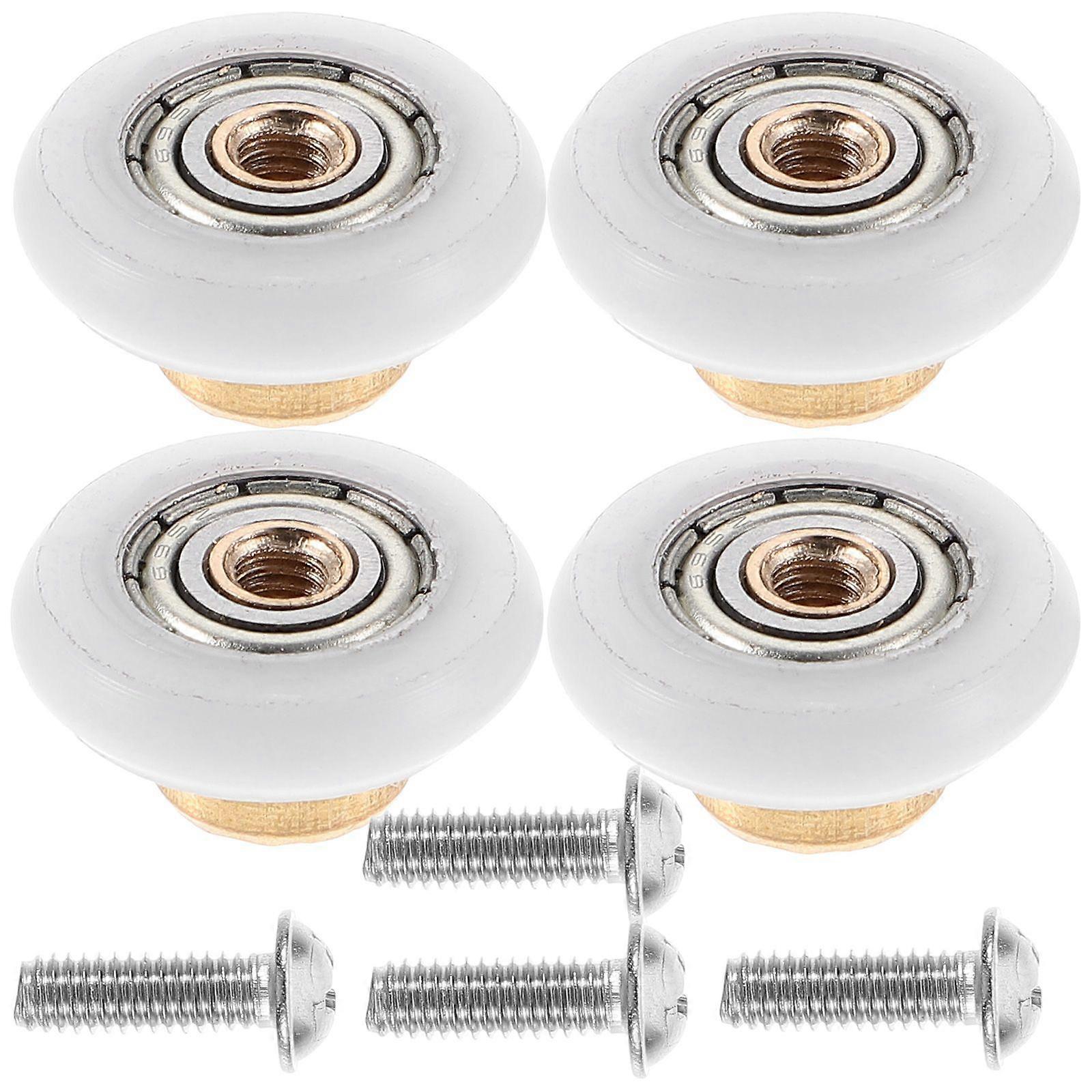 4pcs Shower Door Rollers Glass Door Runners Replacement Shower Door Hardwares